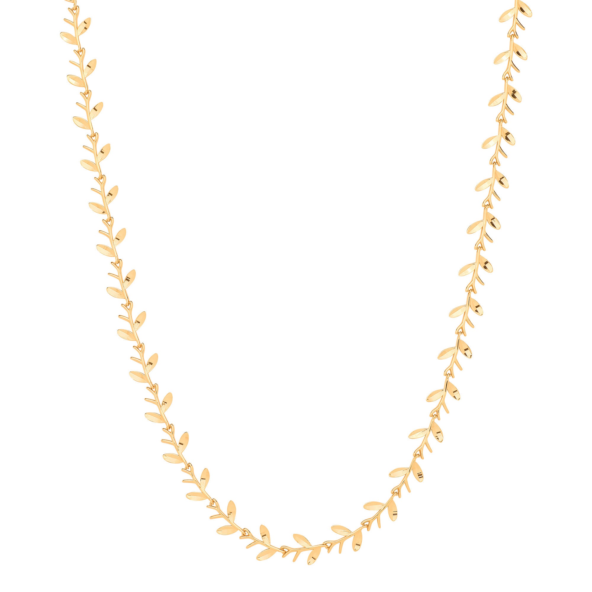 Yellow Gold Leaf with Olives Motif Necklace/Bracelet - 9ct Gold