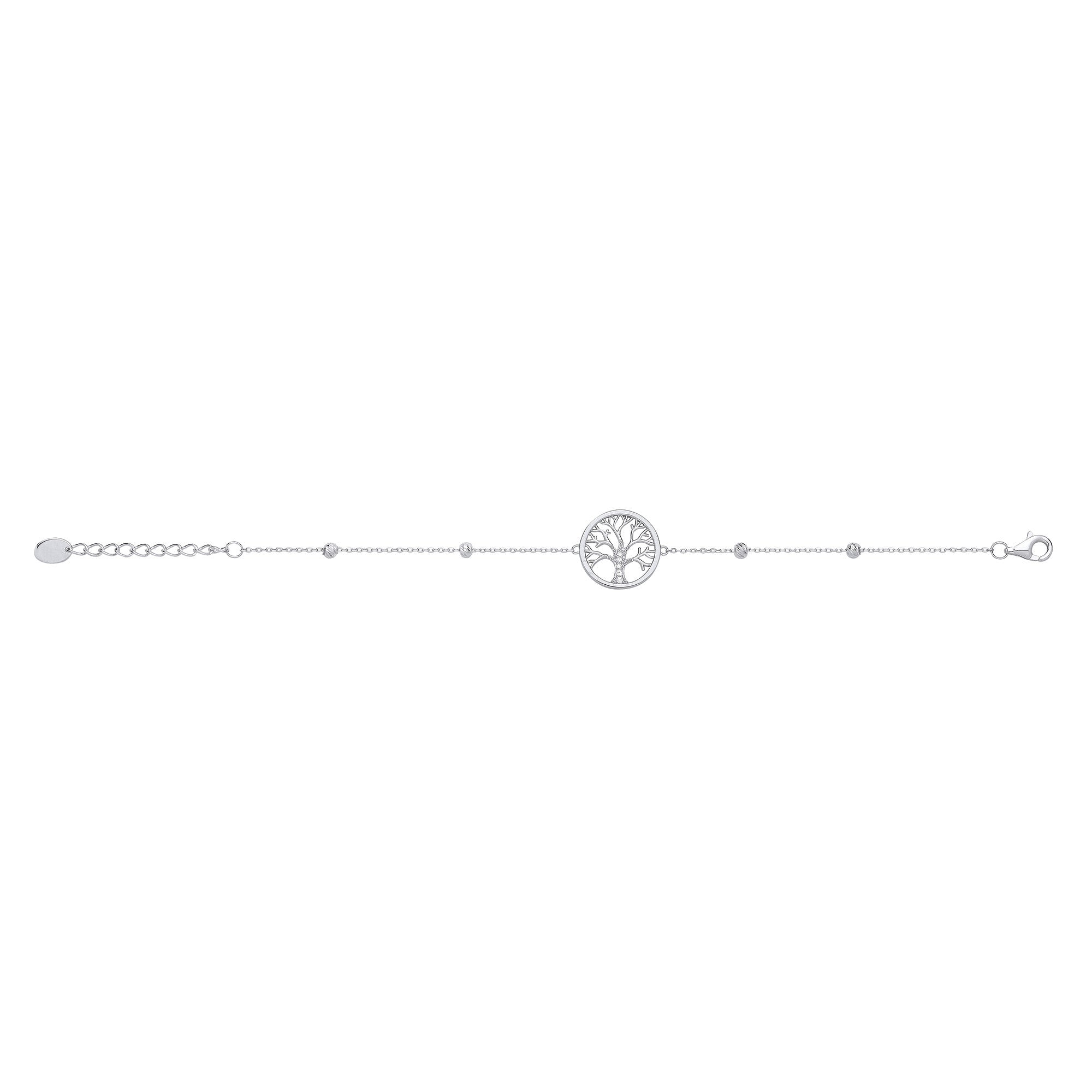 Silver Tree of Life Ladies Bracelet - Silver