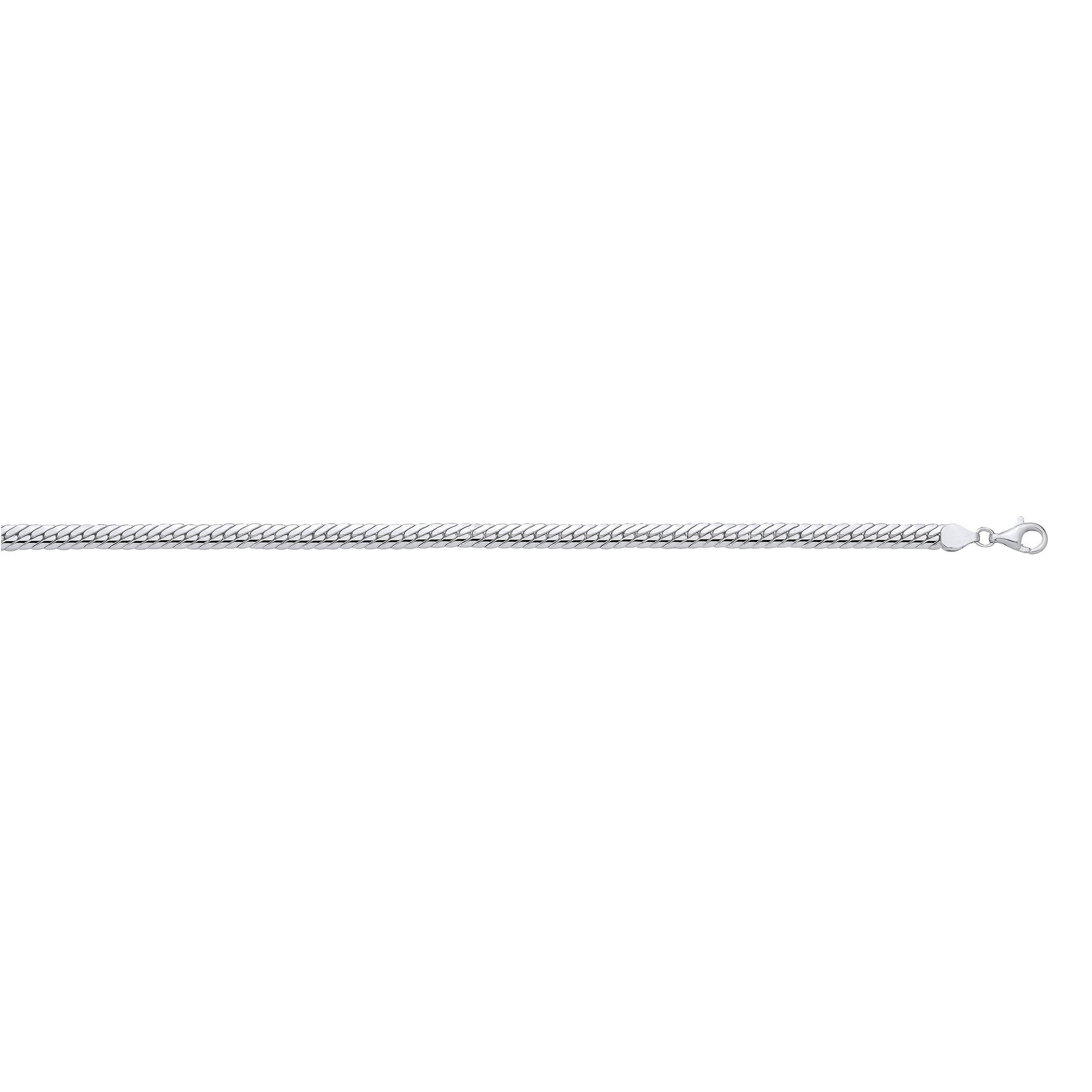 Silver 5.8mm Herringbone Chain/Ladies Bracelet - Silver