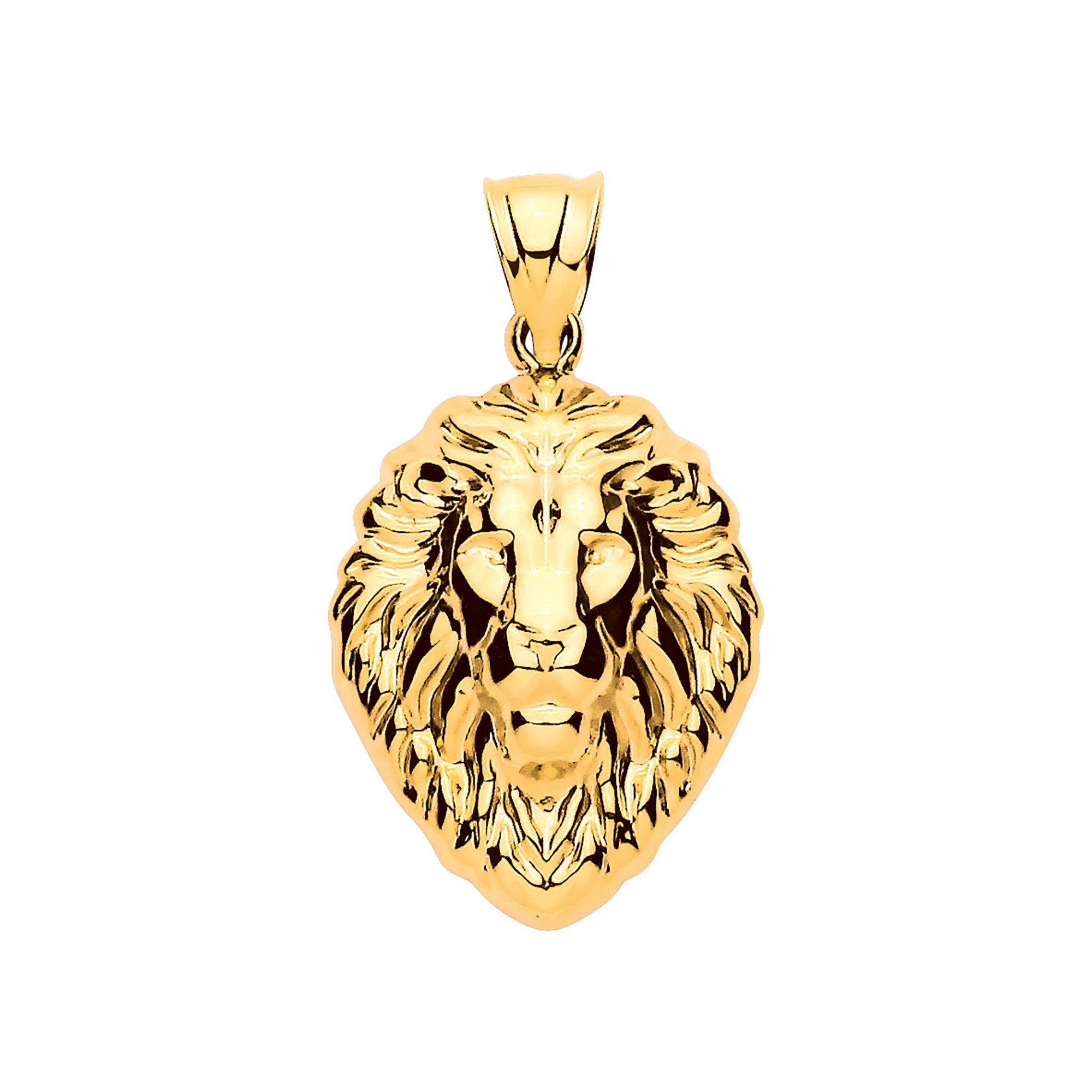 Yellow Gold Lion Head Pendant - 9ct Gold