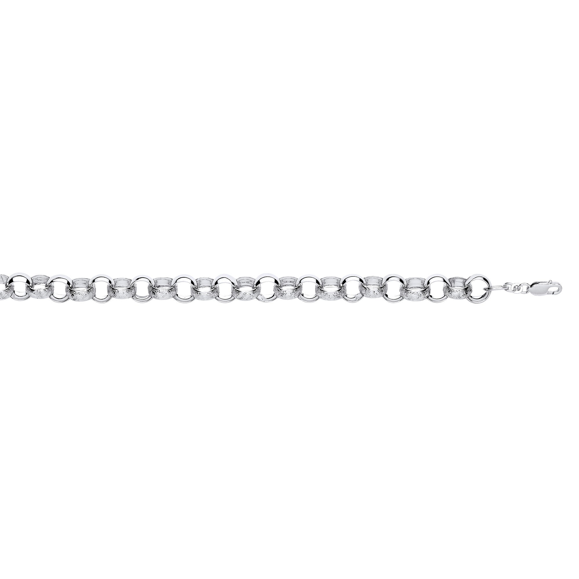 Silver 11mm Filigree Belcher Chain - Silver