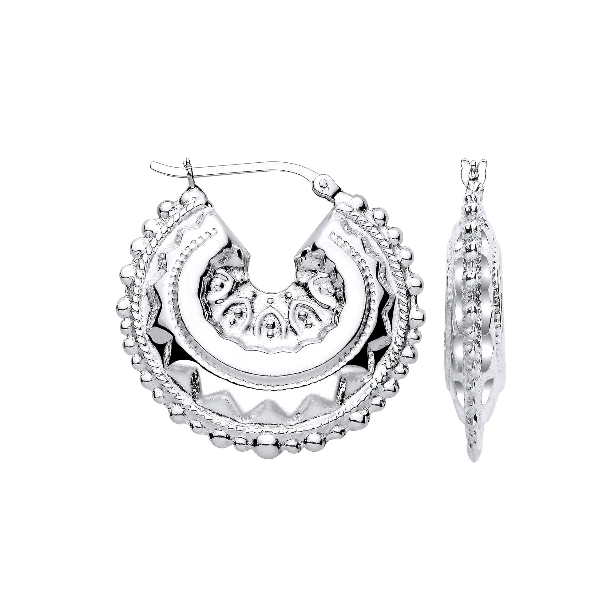 Créole ronde en argent 30 mm - Argent