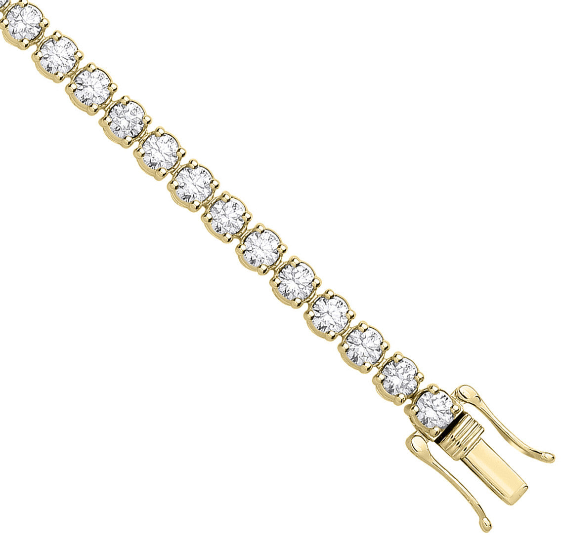 9ct Yellow Gold 5.00ctw LAB GROWN Diamond Tennis Bracelet White GoldI Certified