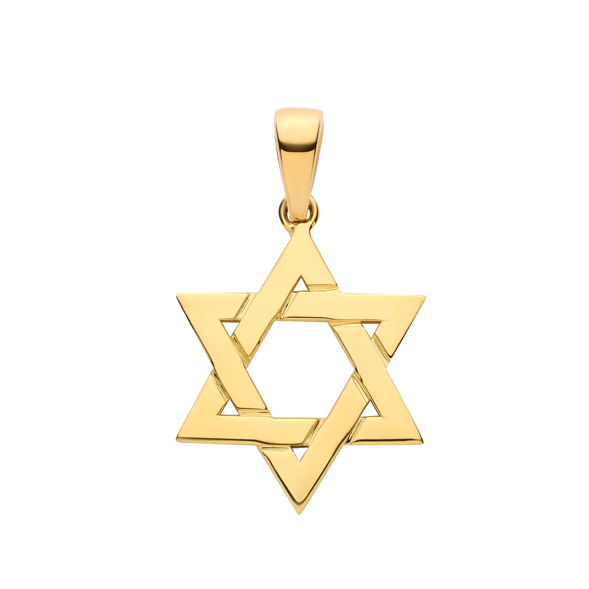 Yellow Gold Star of David Pendant