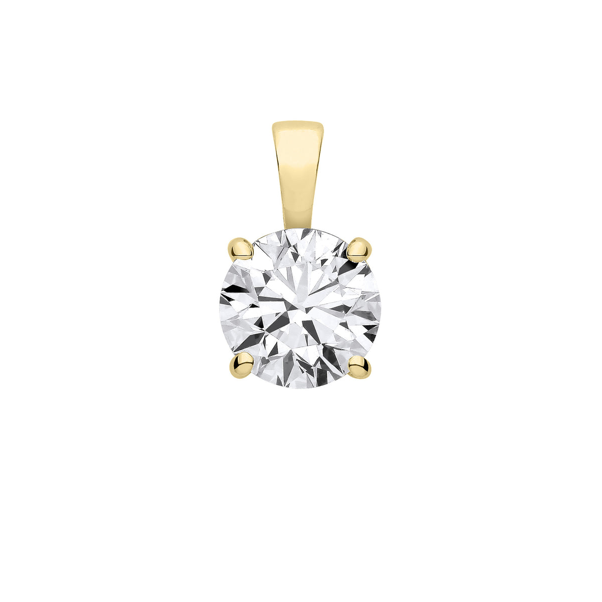 9ct Yellow Gold 2.00ctw LAB GROWN Diamond Pendant IGI Certified