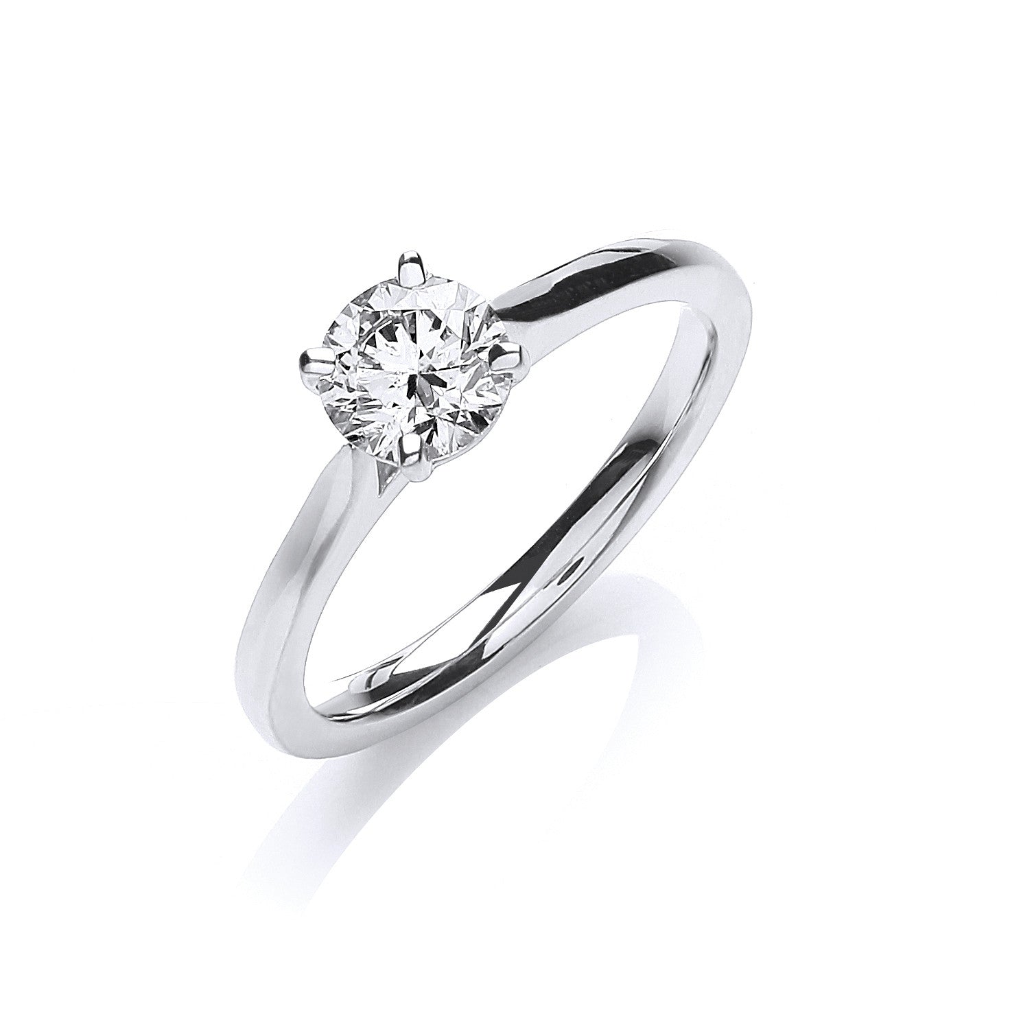 18ct White Gold 0.70ct Certificated Engagement Ring - 18ct Gold