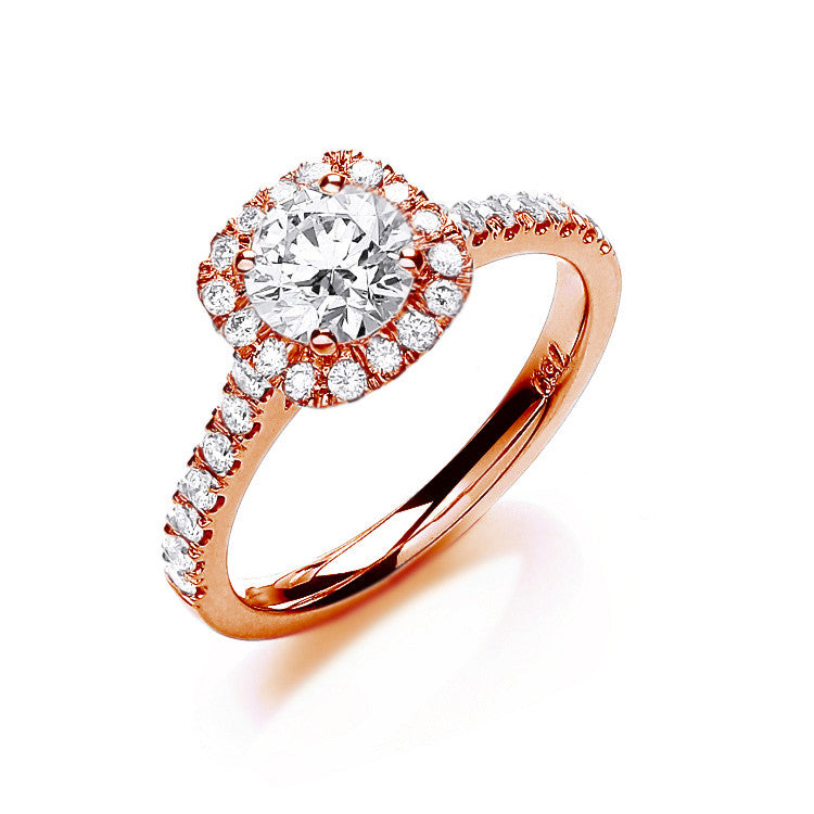 18ct Rose Gold 1.00ctw Certificated Engagement Ring - 18ct Gold