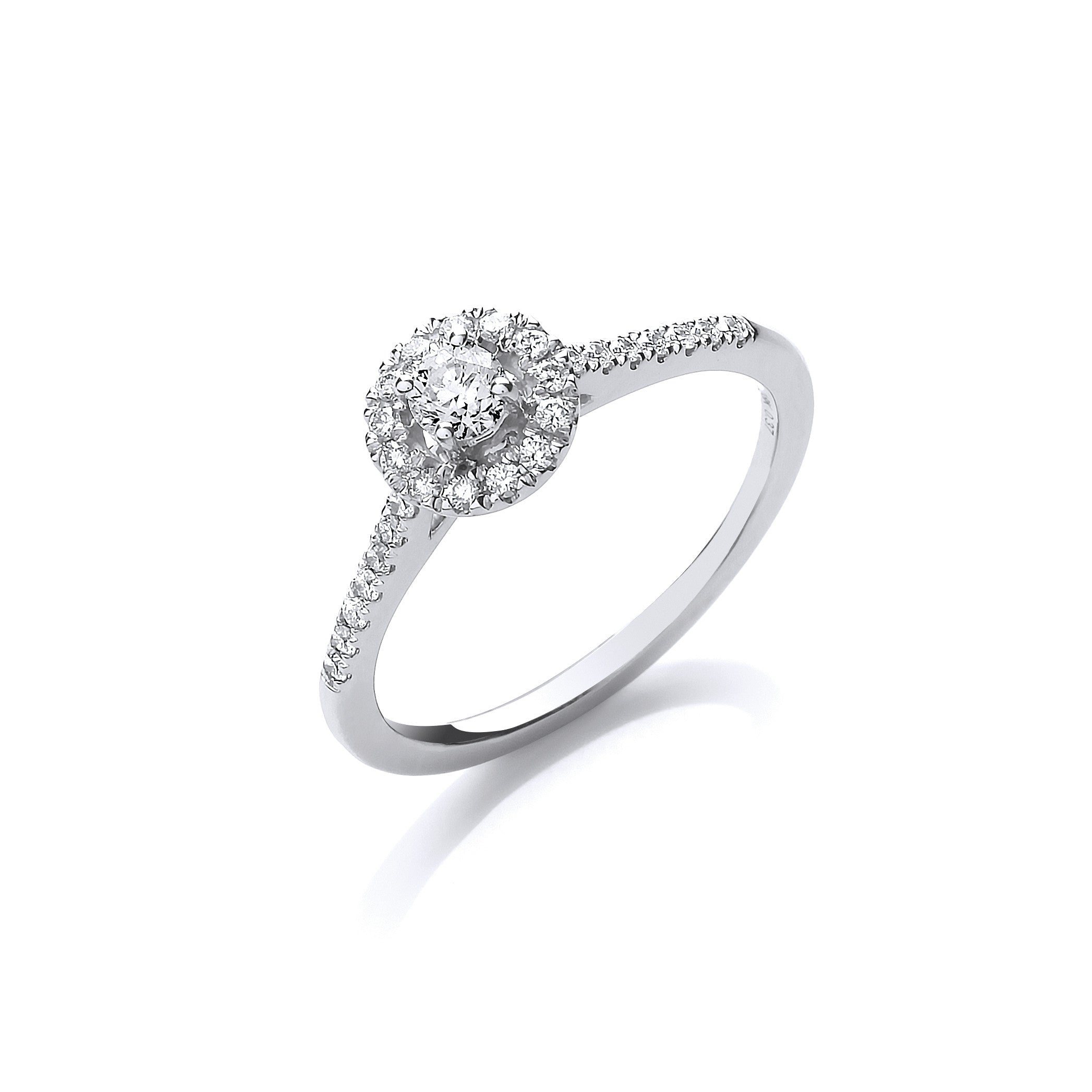18ct White Gold 0.37ctw Fancy Engagement Ring - 18ct Gold