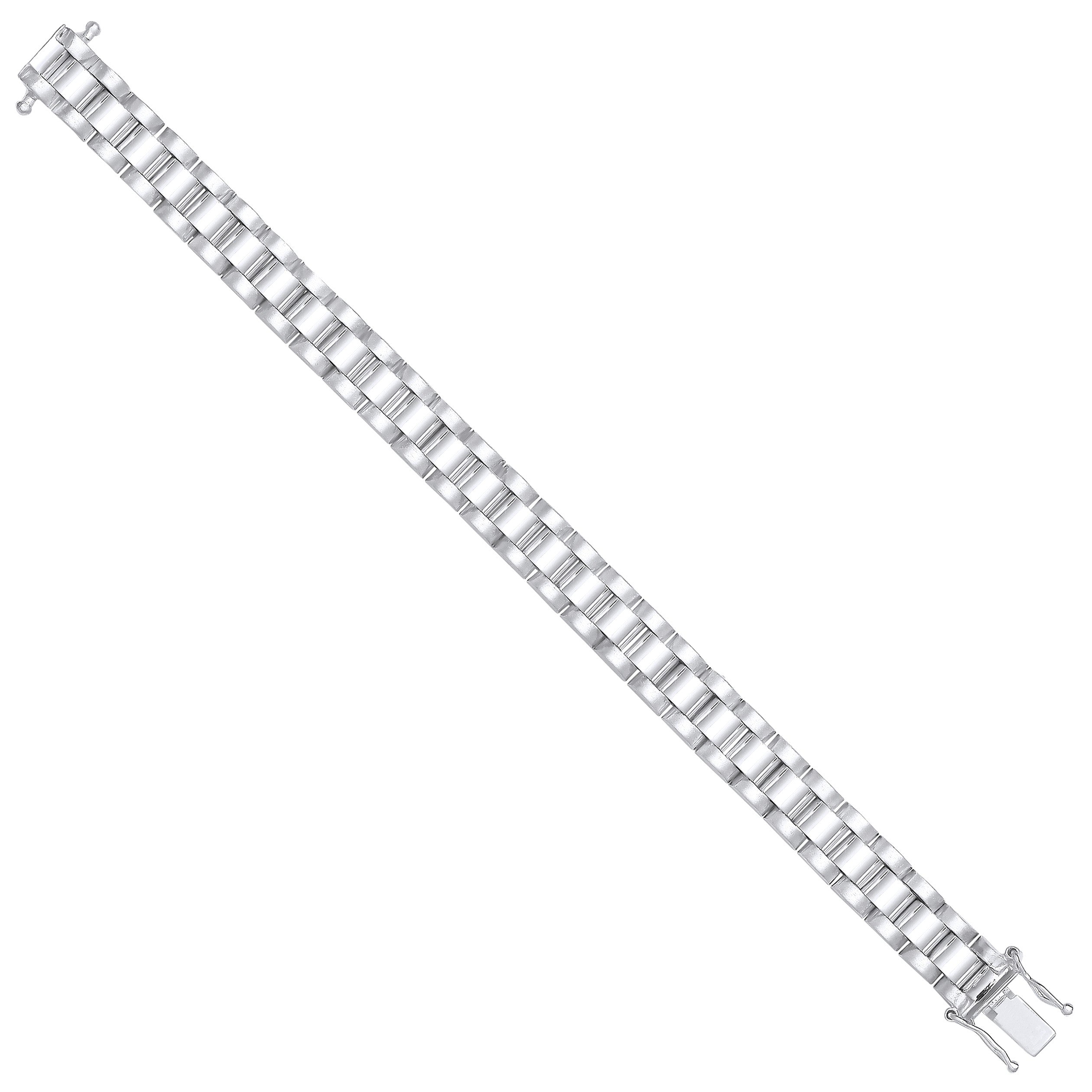 Silver 8mm Fancy Link Kids Bracelet - Silver