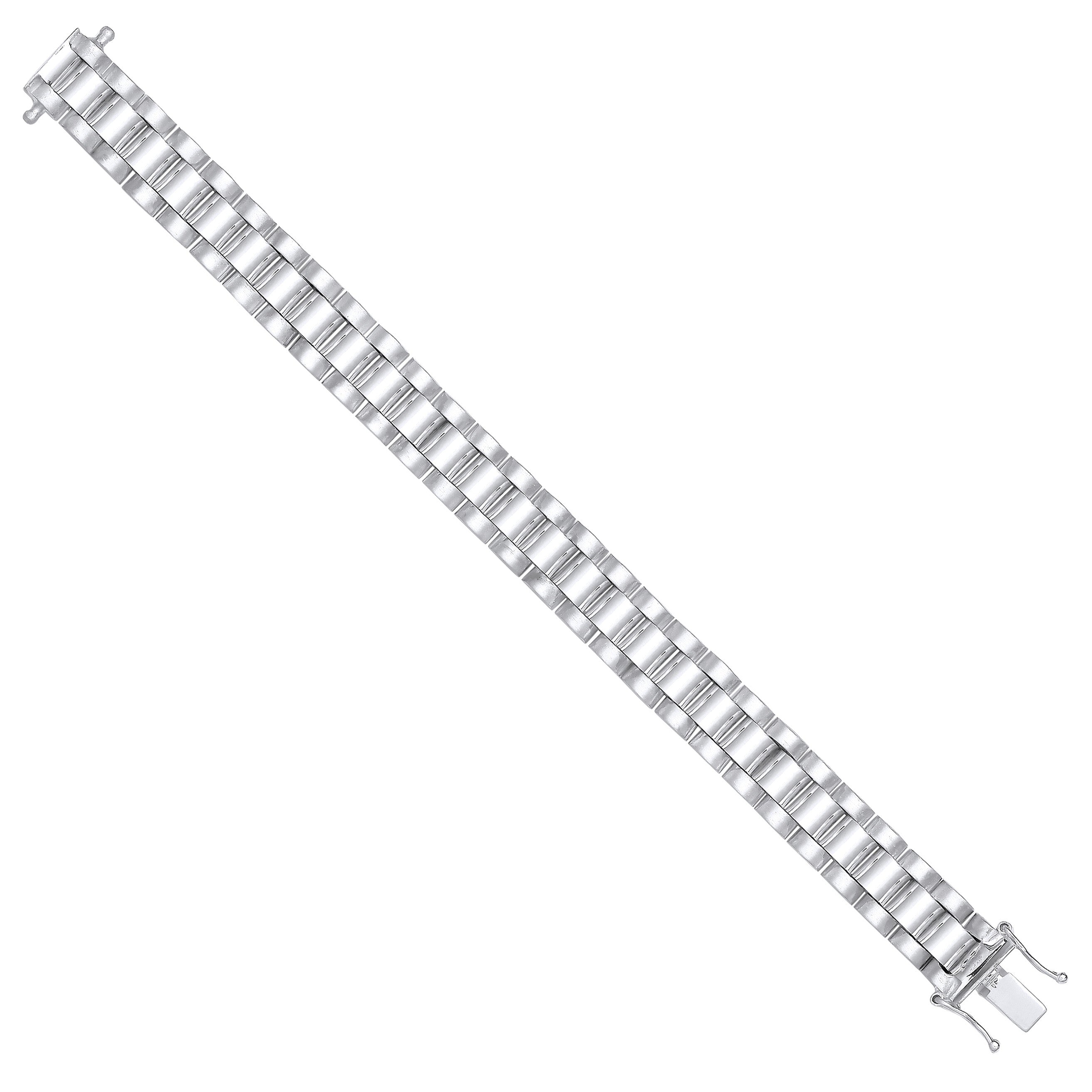 Silver 10mm Fancy Link Kids Bracelet - Silver
