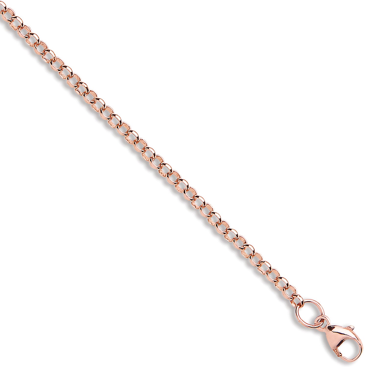 Rose Gold 2.7mm Round Belcher Chain - 9ct Gold