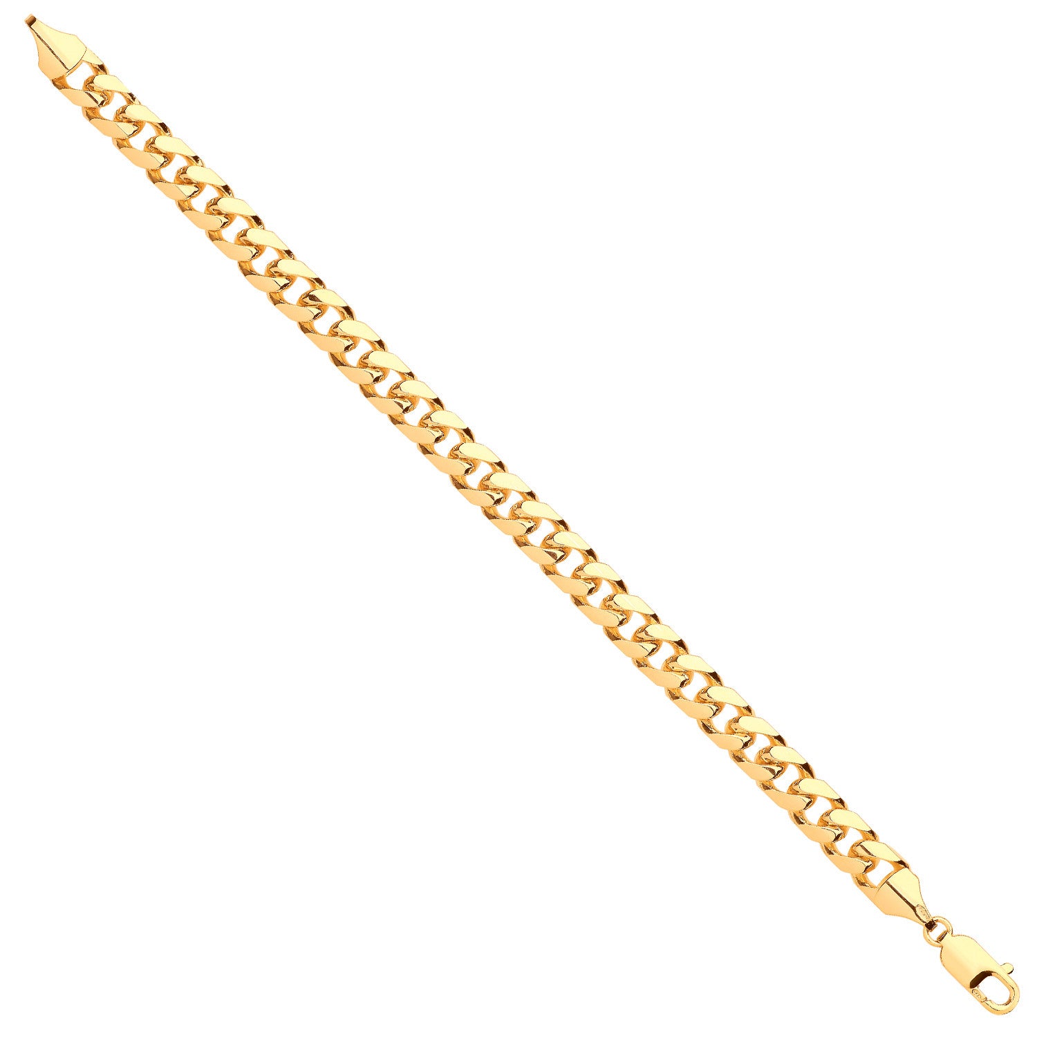 Yellow Gold Miami Link 8.3mm Chain - 9ct Gold