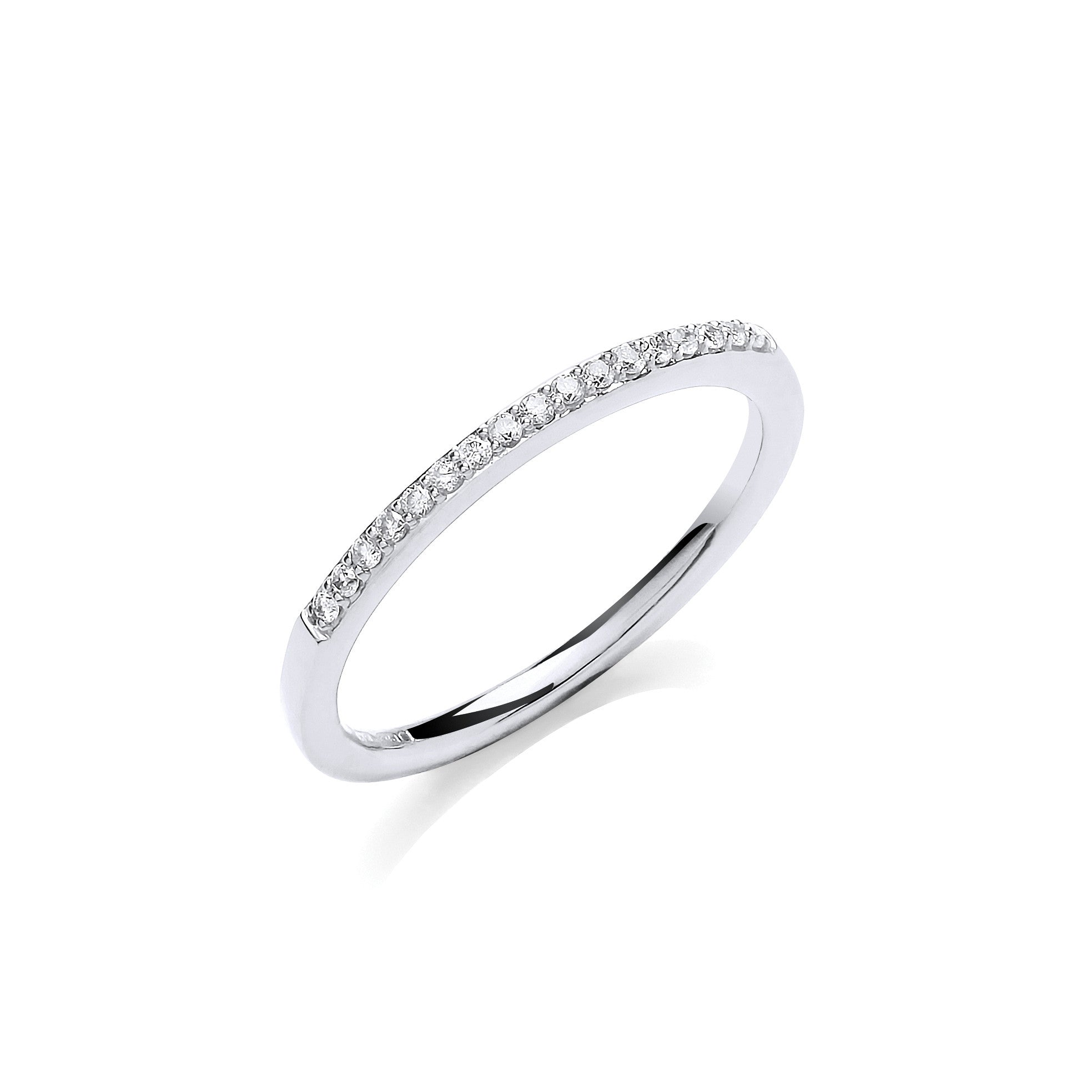 9ct White Gold 0.10ct Eternity Ring - 9ct Gold