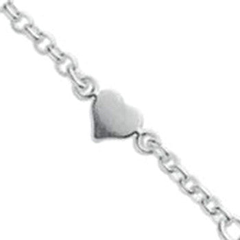 Silver Hearts Anklet - Silver