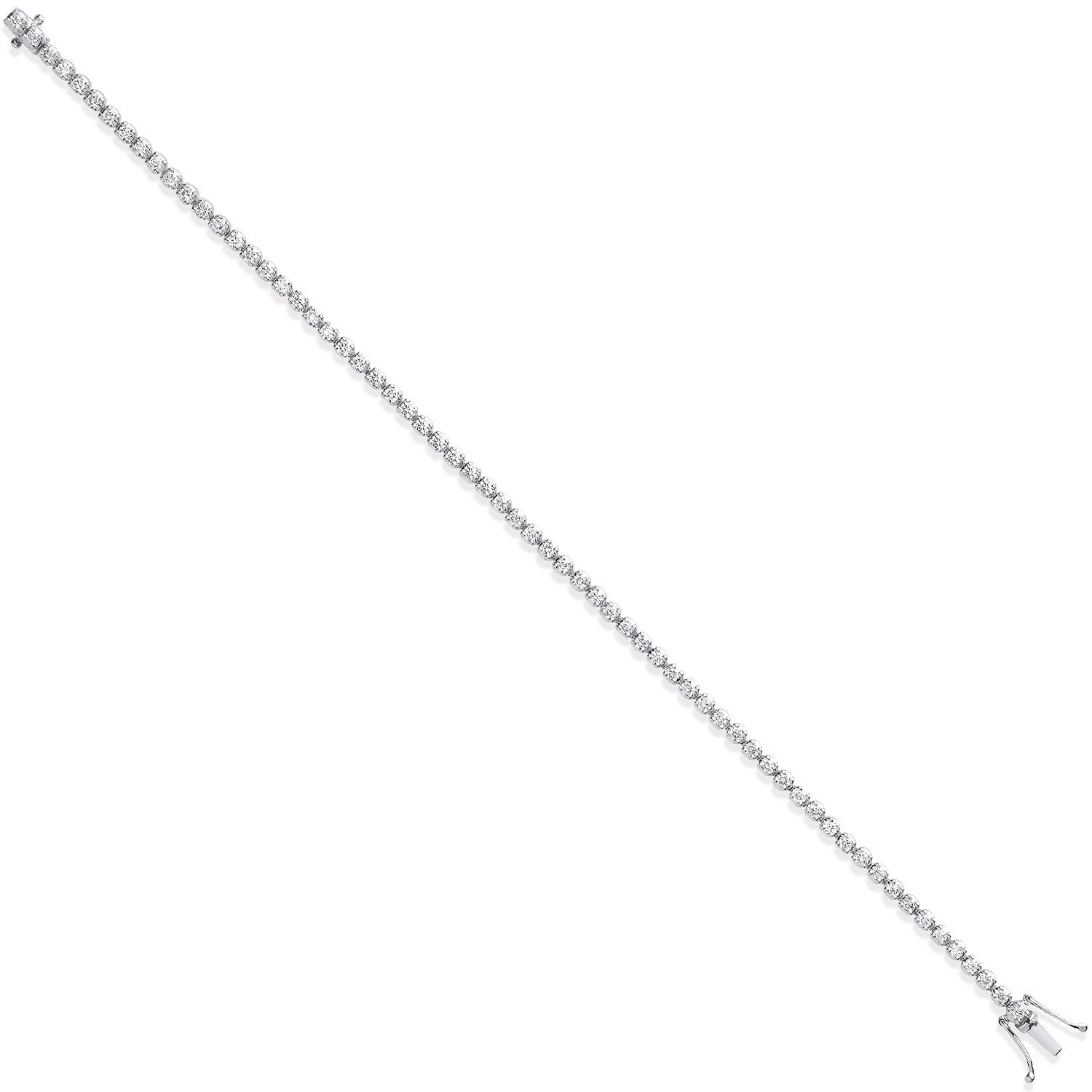 18ct White Gold 1.60ct Diamond Tennis Bracelet - 18ct Gold