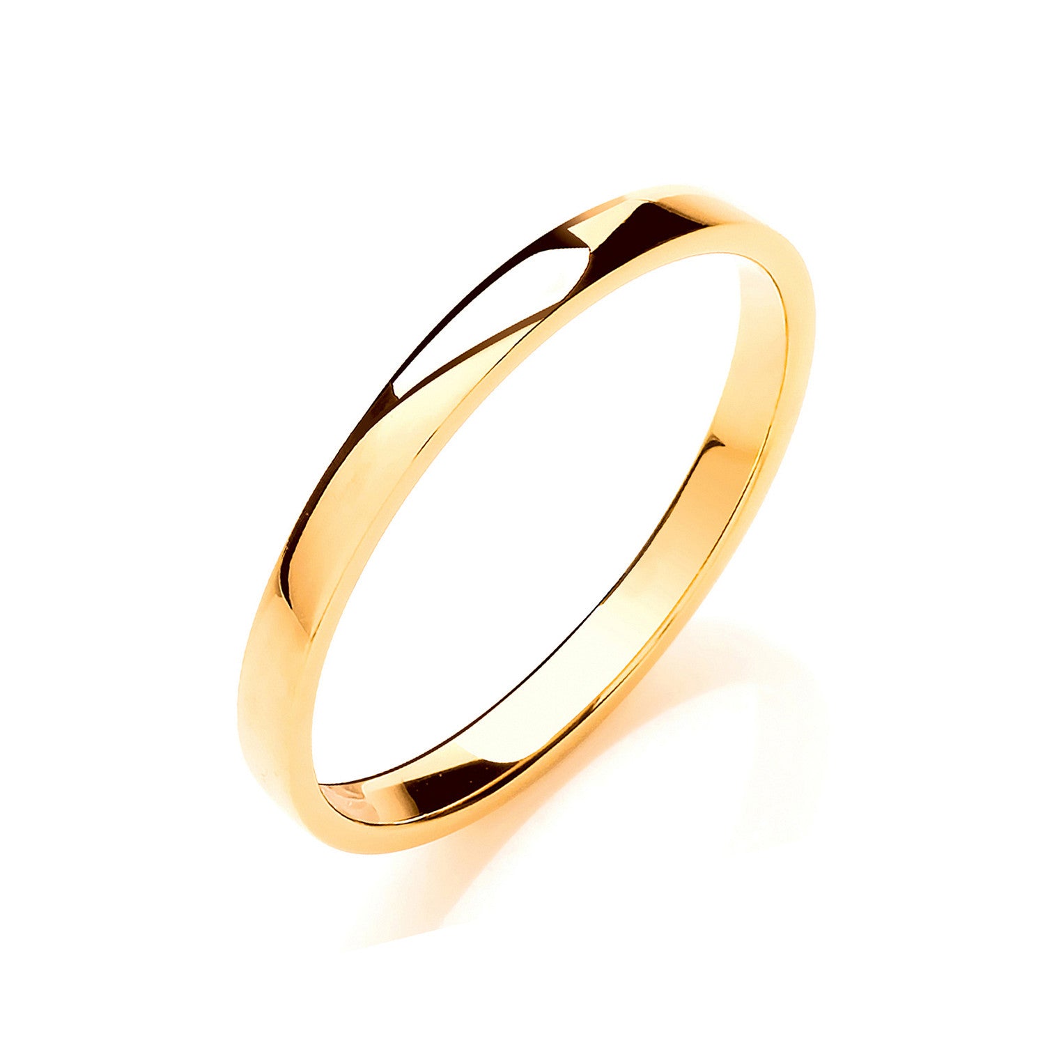 2.5mm Soft Court Shape Wedding Band - 9ct Gold