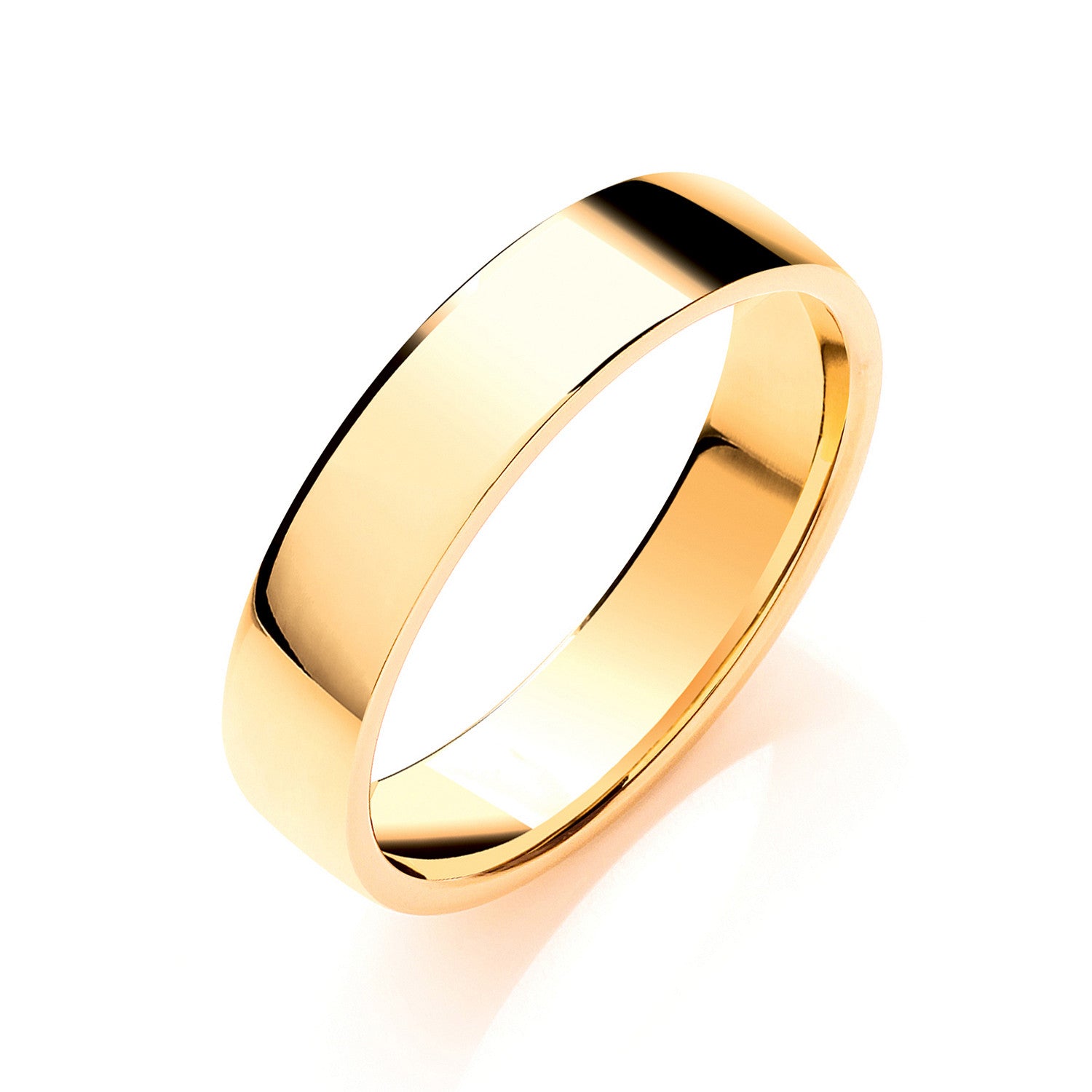 5mm Soft Court Shape Wedding Band - Platinum