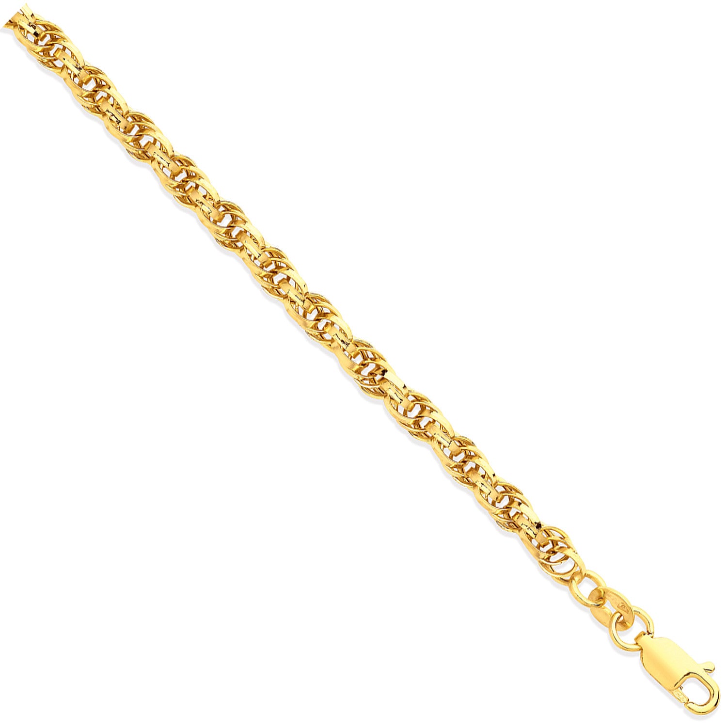 Yellow Gold 3.7mm Hollow Prince of Wales Chain - 9ct Gold