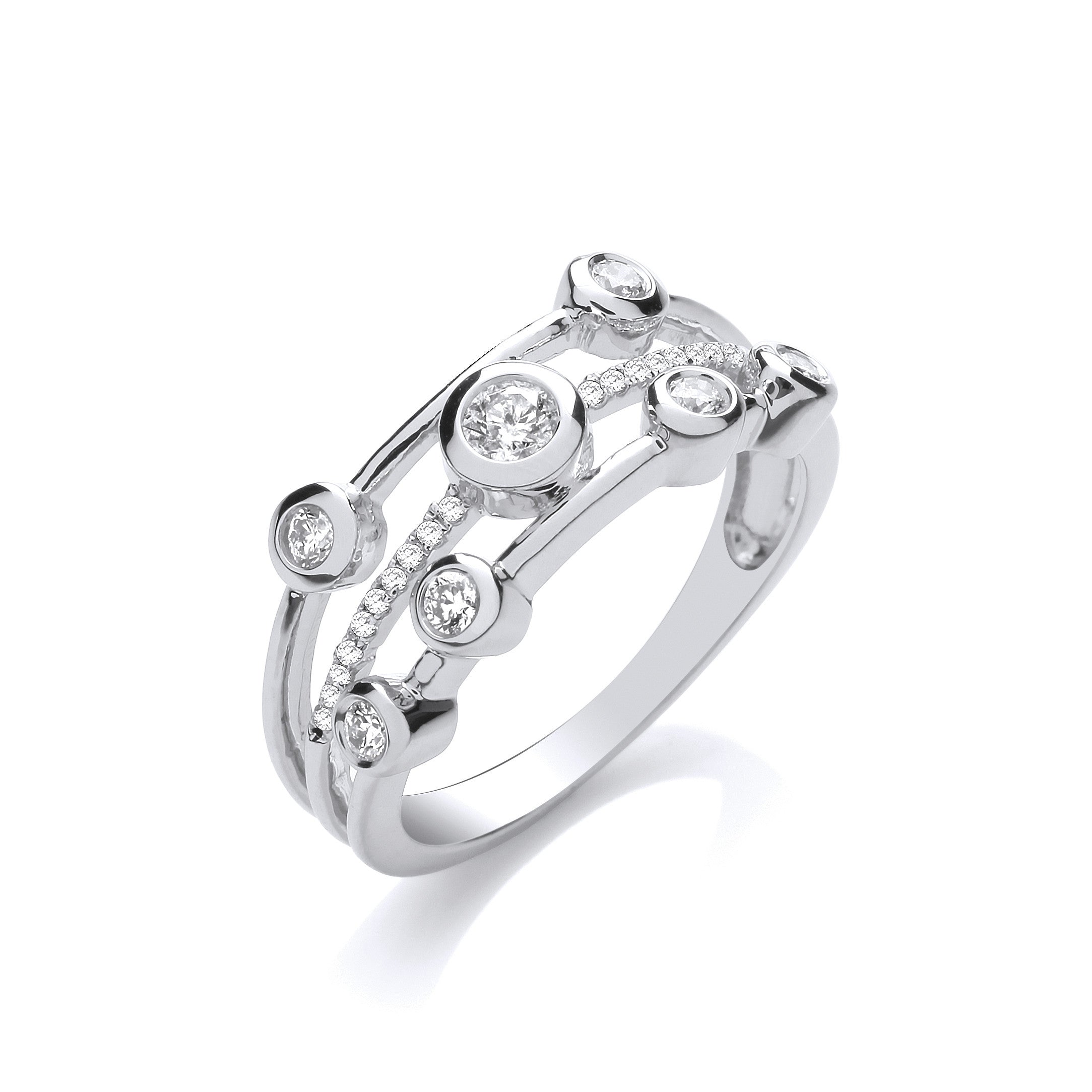 9ct White 0.33ctw Diamond Dress Ring - 9ct Gold