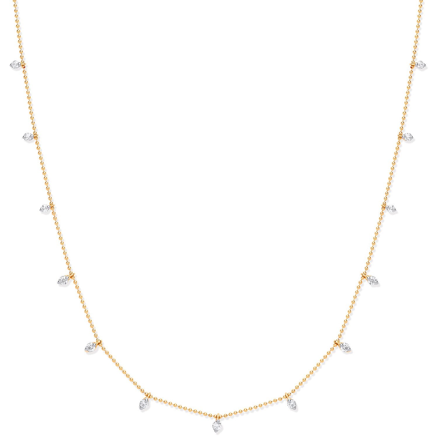 18ct YG 0.50ctw Diamond Set (18in/45cm) Chain