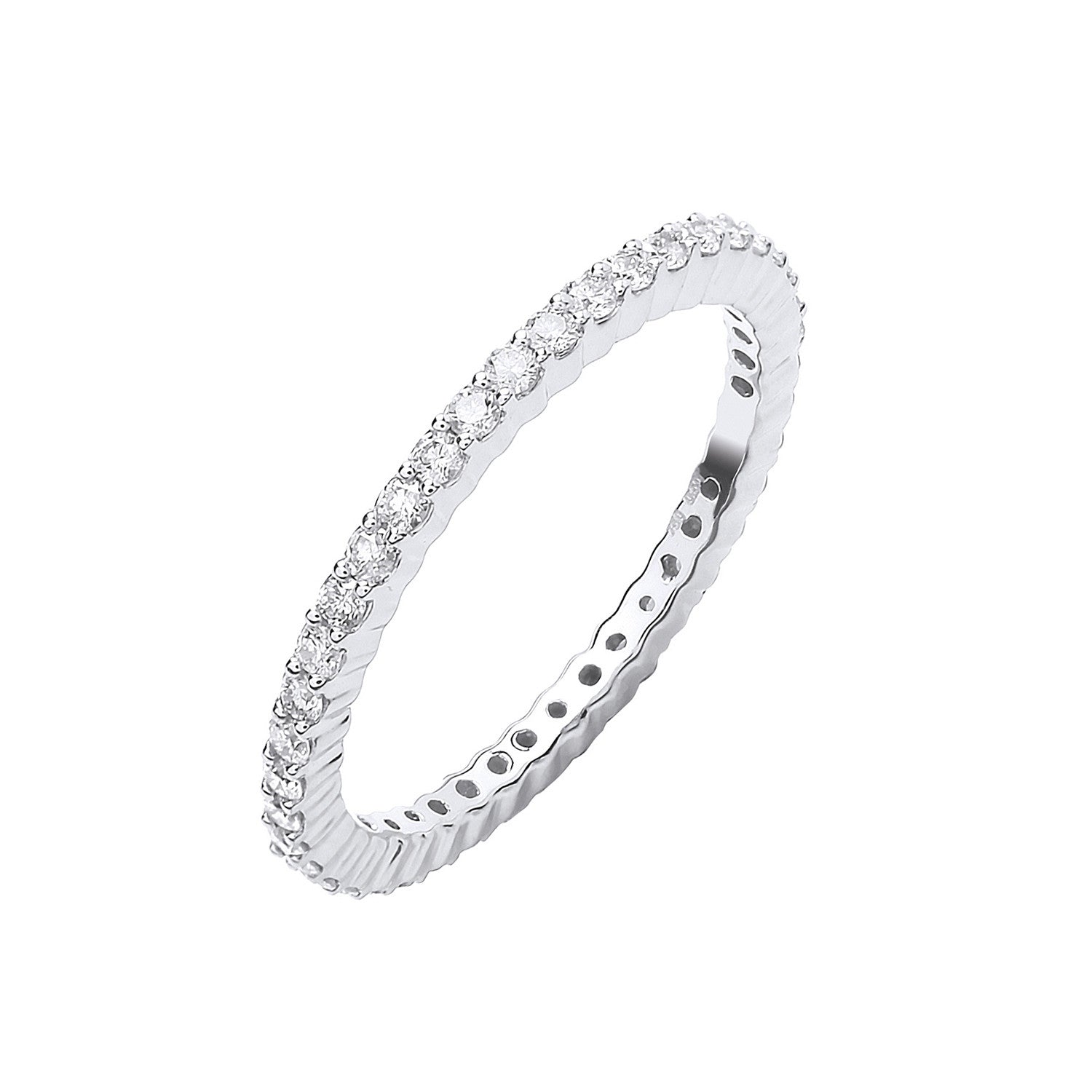 18ct White Gold 0.50ct Full Diamond Eternity Ring - 18ct Gold
