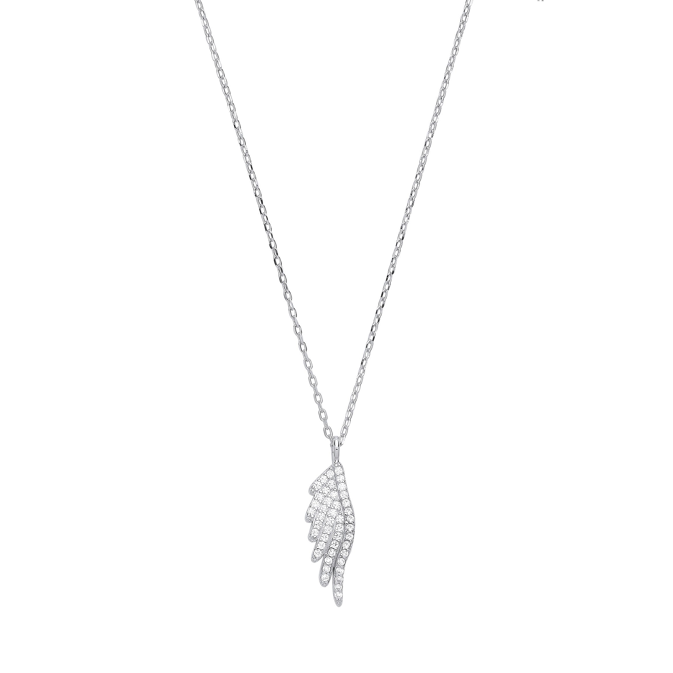 Silver Angel Wing 16" Necklace/Ladies Bracelet - Silver