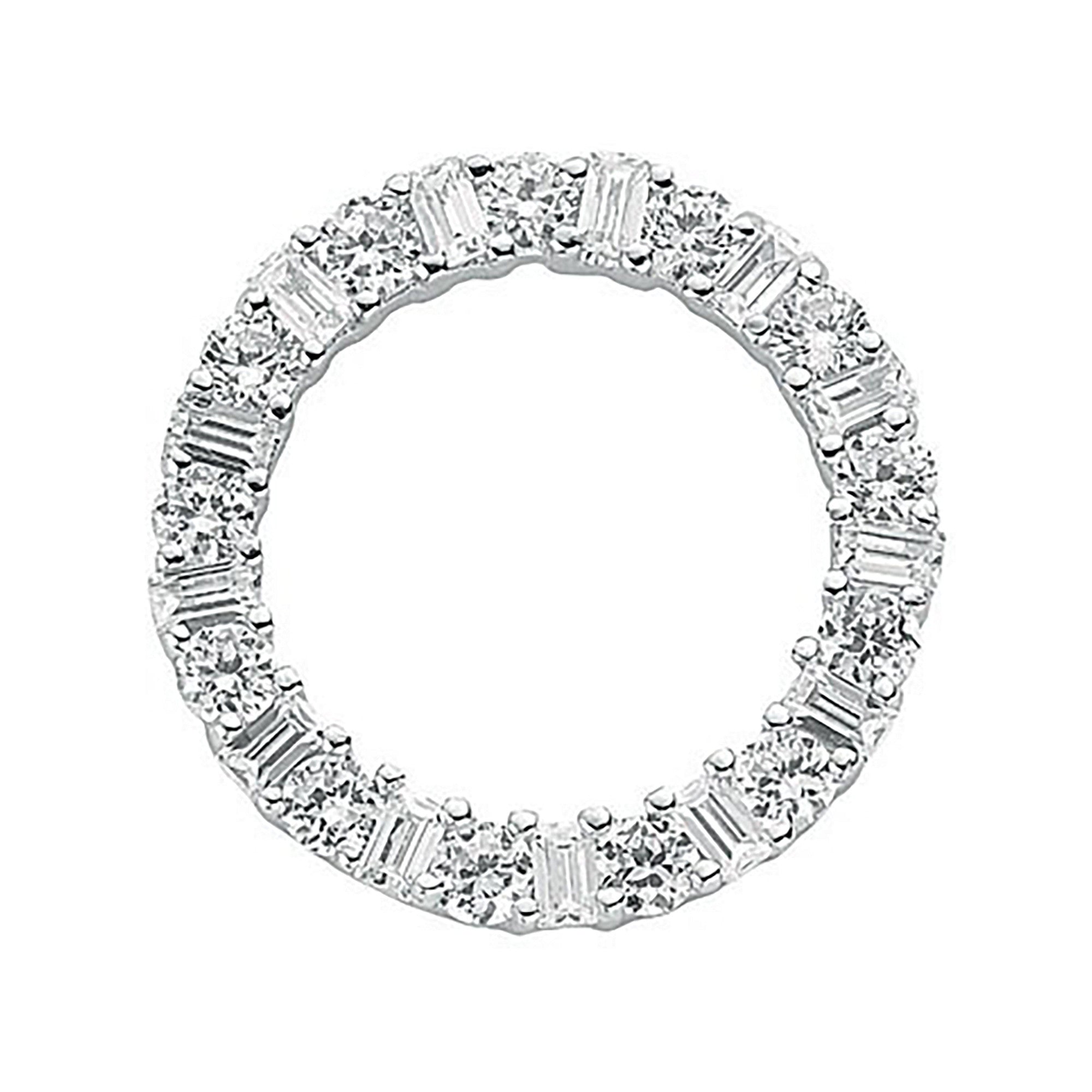 Silver Eternity Cubic Zirconia Pendant