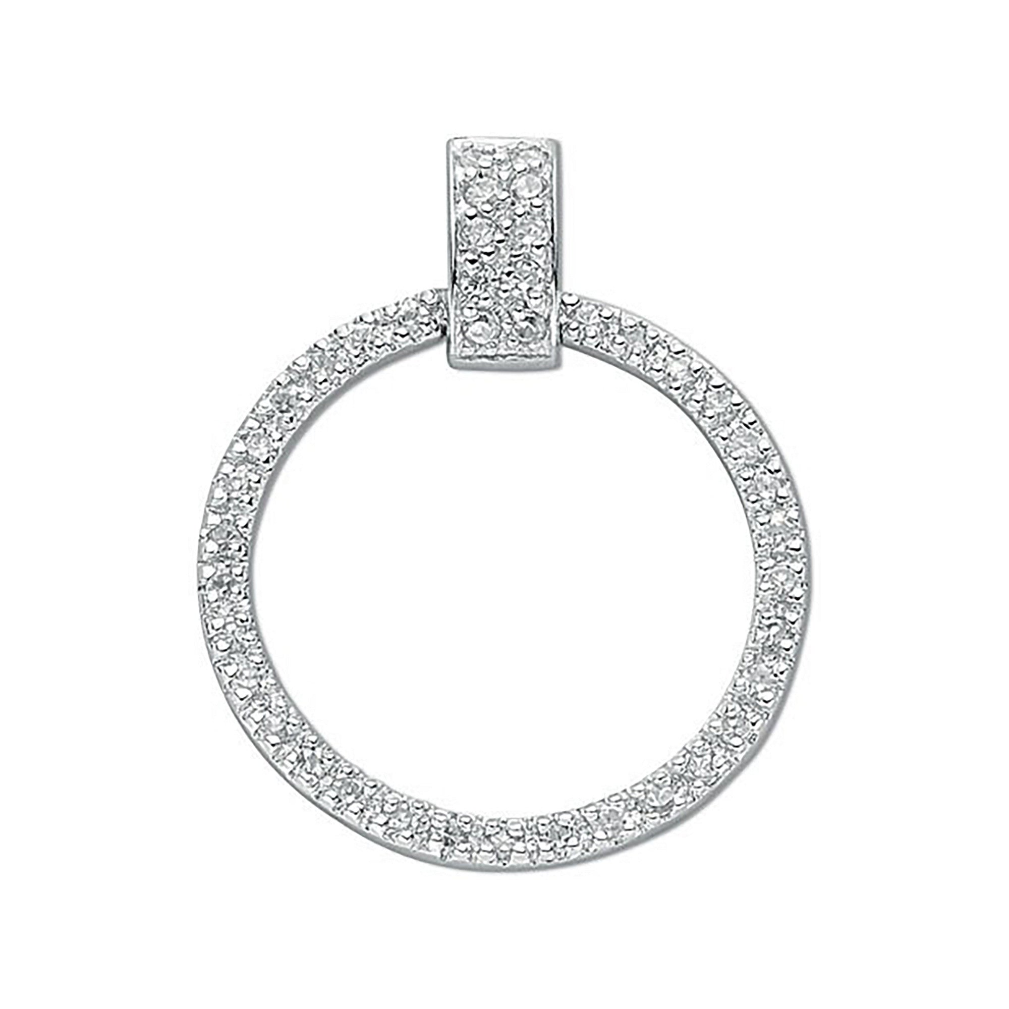 Silver Eternity Cubic Zirconia Pendant