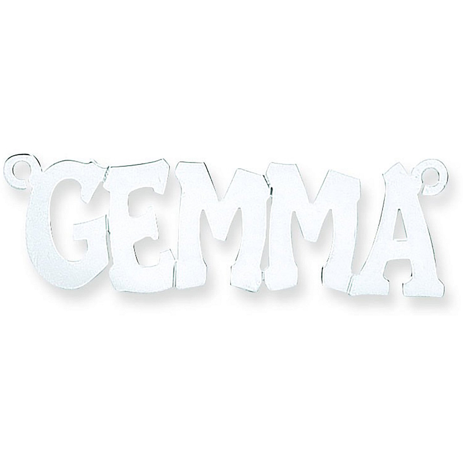 Silver Large Hip Hop Style Name Nameplate with 16"/18"/20" chain - Silver