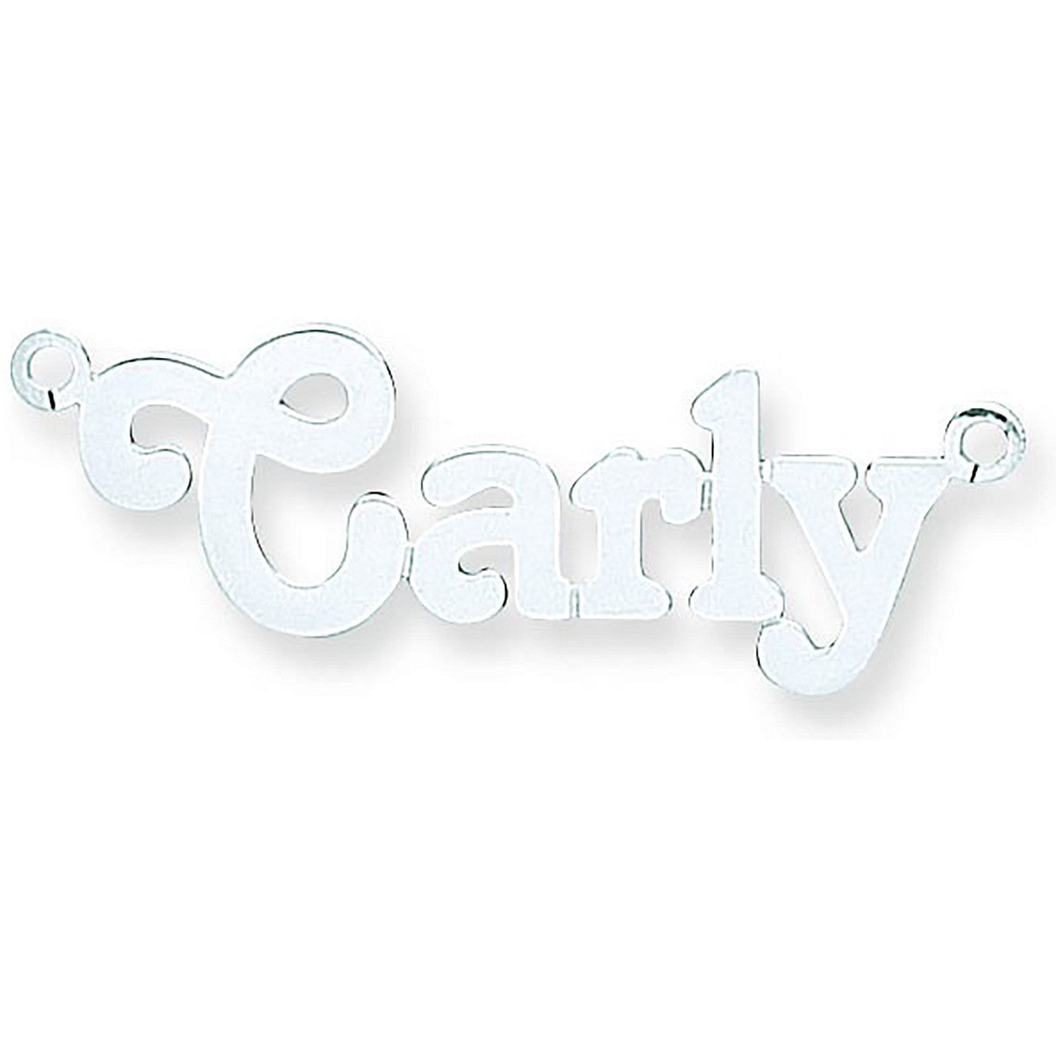 Silver Medium Terra Nameplate with 16"/18"/20" chain - Silver