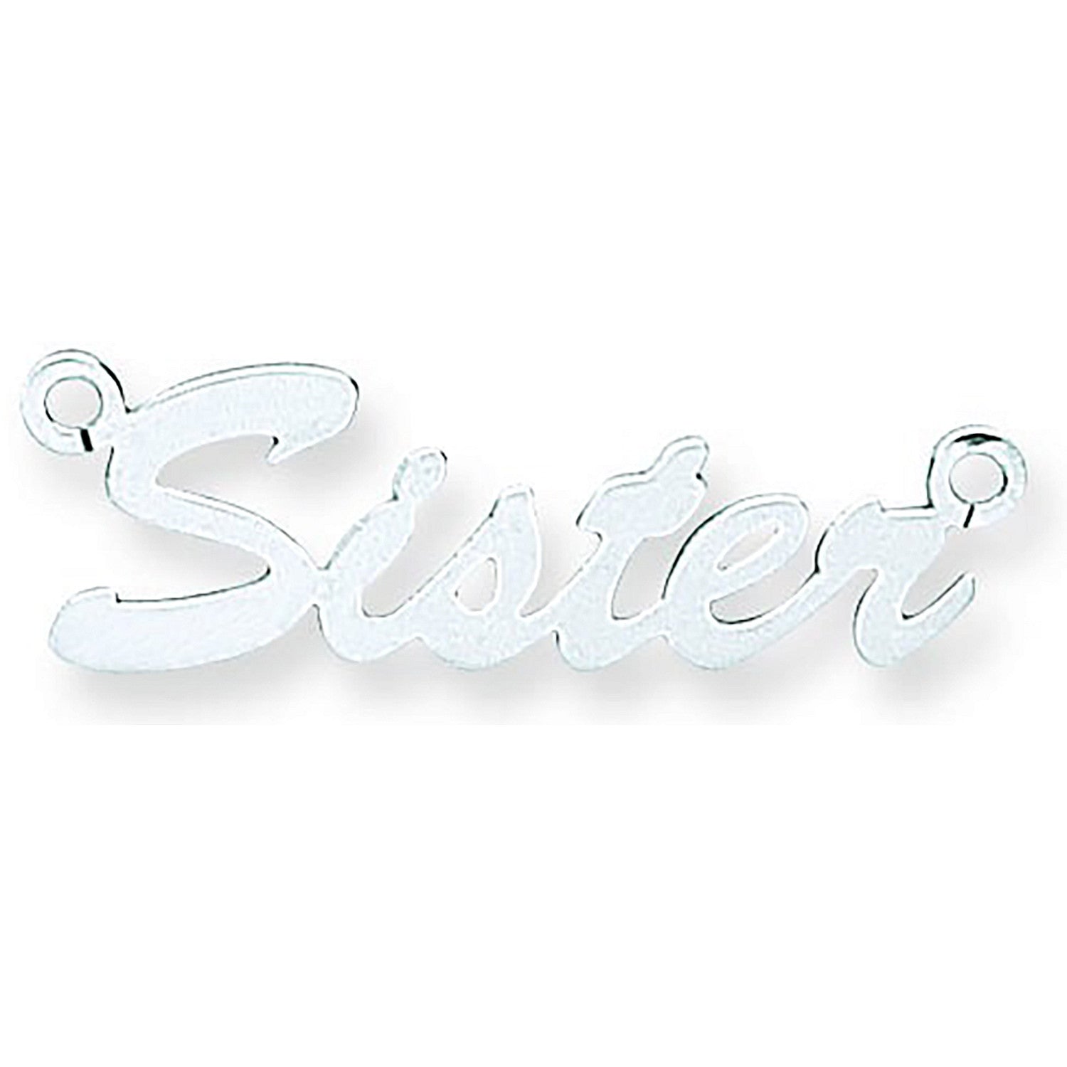 Silver Small Script Nameplate with 16"/18"/20" chain - Silver