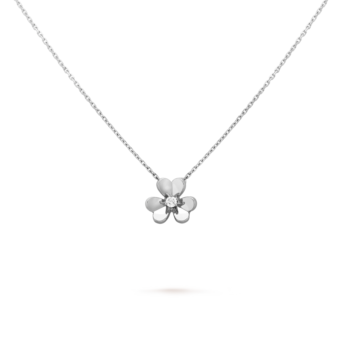 Van Cleef & Arpels Frivole Diamond Mini Pendant 18K White Gold