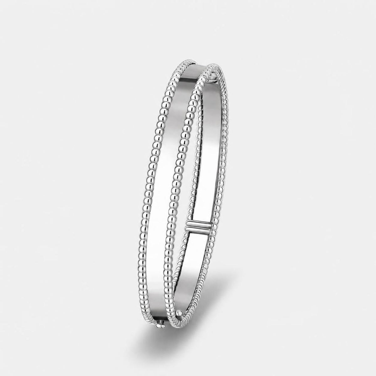Van Cleef & Arpels Perlée Signature Medium Bracelet 18K White Gold