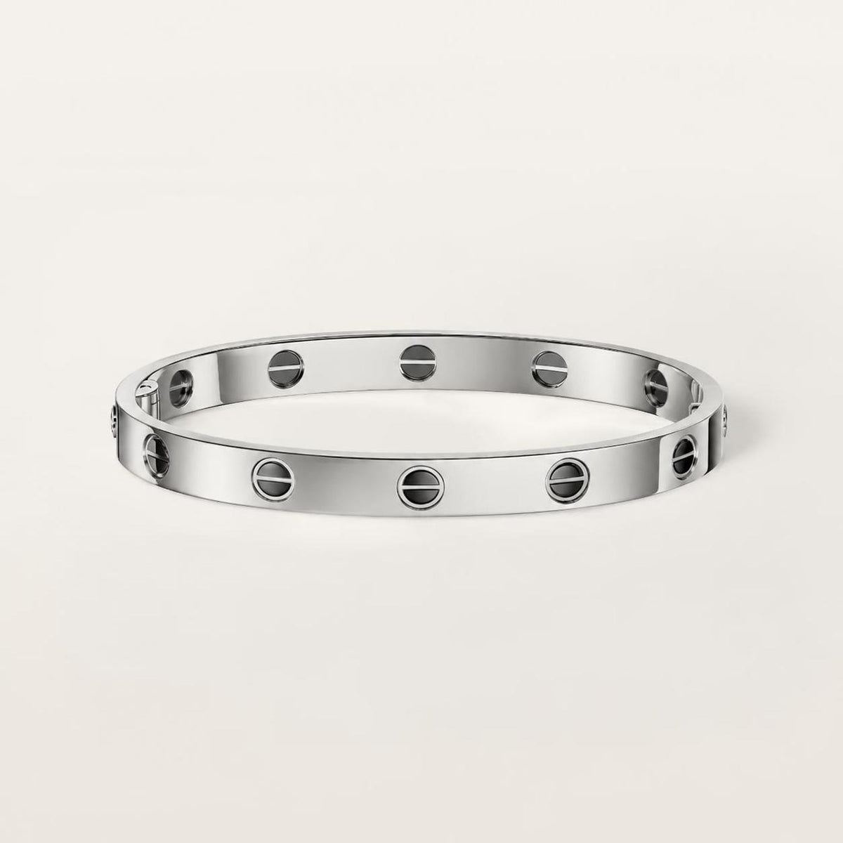 Cartier Love Bracelet Classic Model Black Ceramic 18K White Gold