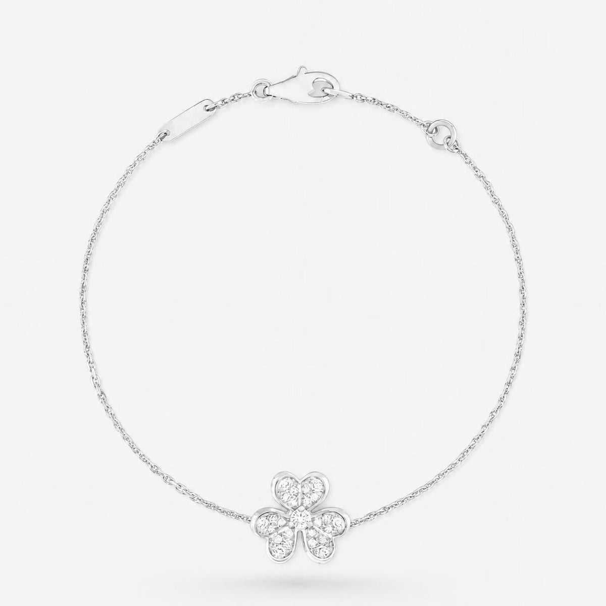 Van Cleef & Arpels Frivole Diamond Mini Bracelet 18K White Gold