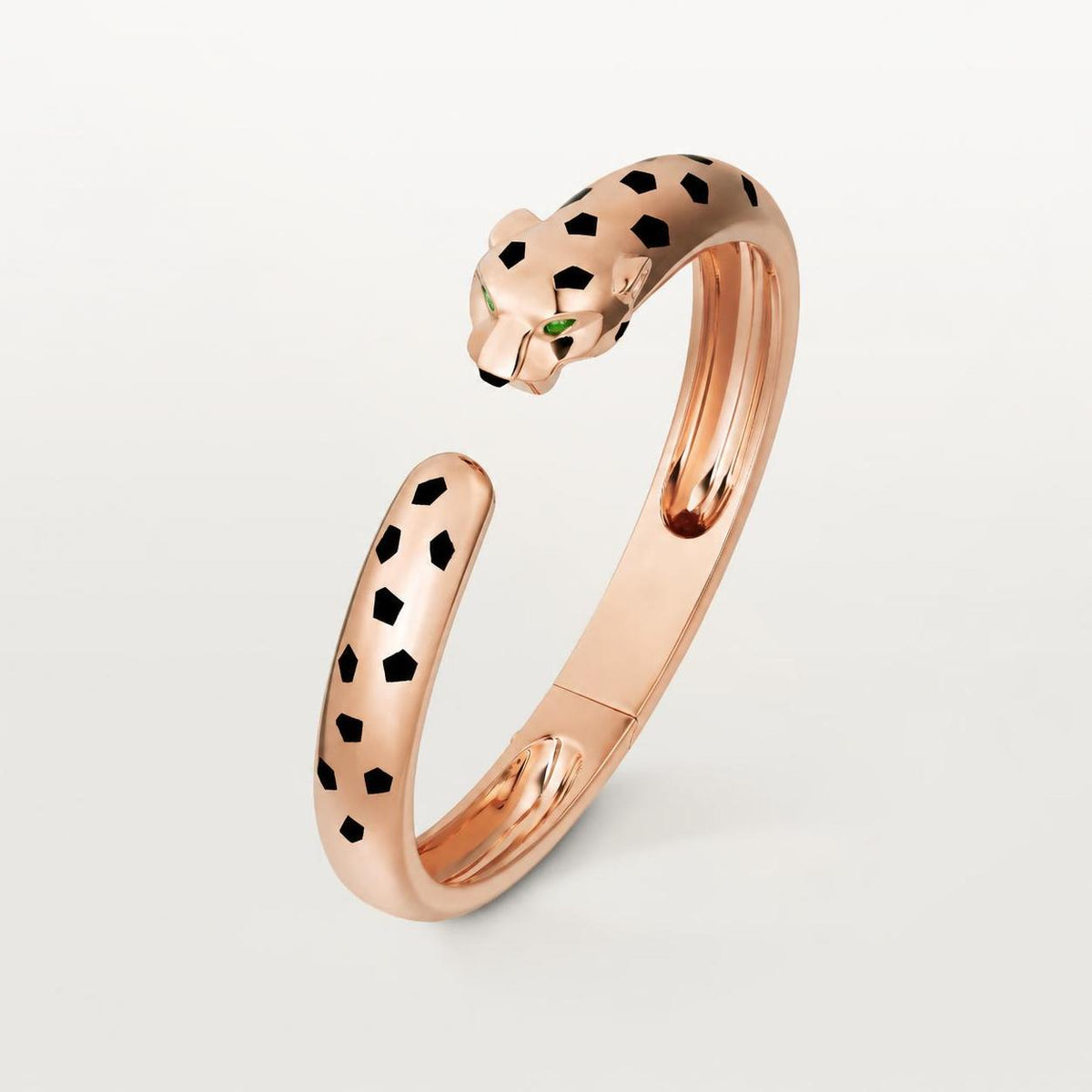 Cartier Panthère de Cartier Bracelet Medium Model Tsavorite Garnets Onyx 18K Rose Gold
