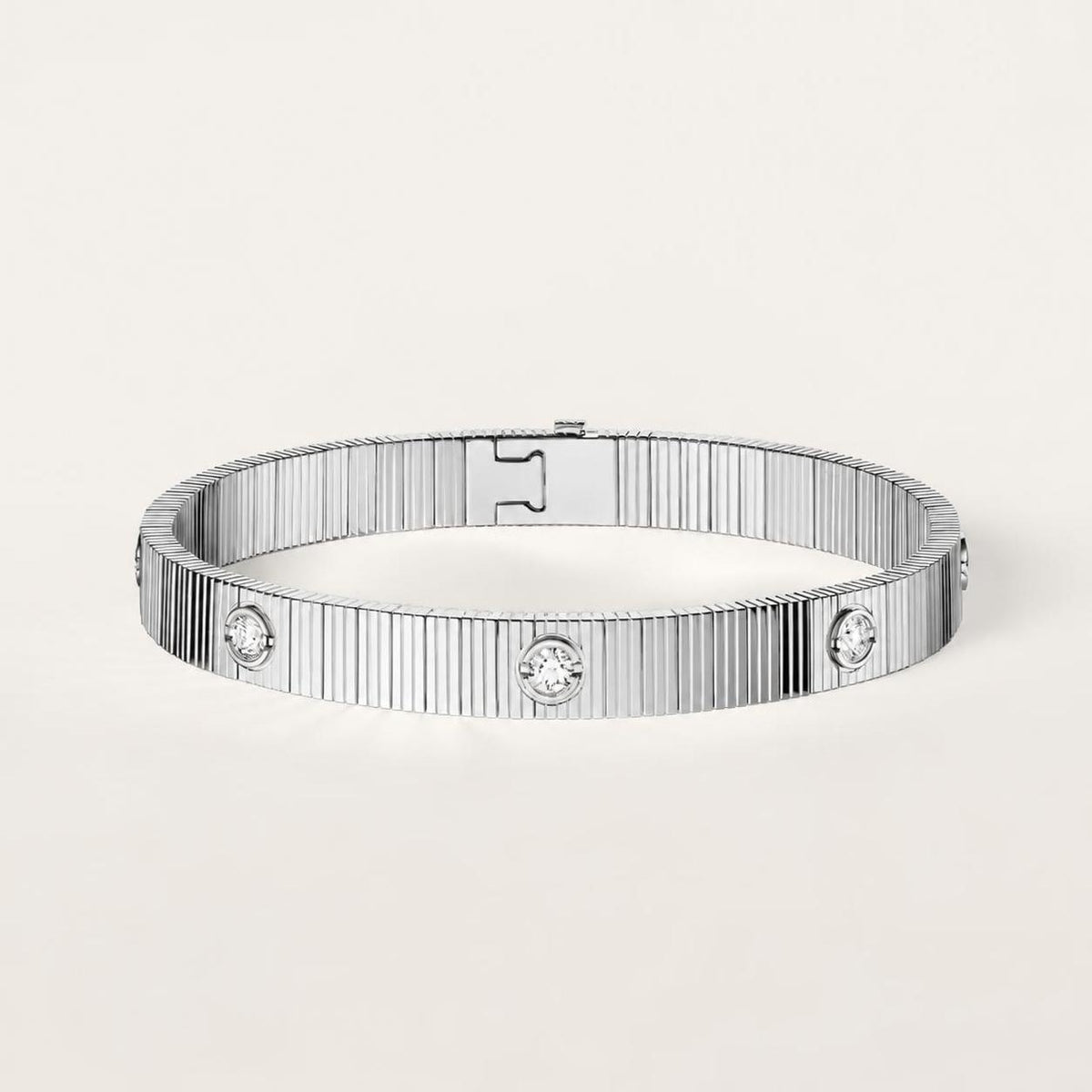 Cartier Love Unlimited Bracelet Flexible Diamonds 18K White Gold