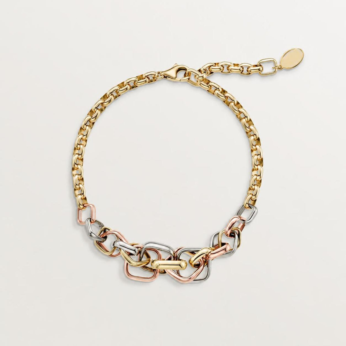 Cartier Trinity Bracelet Cushion-Shaped 18K White, Yellow & Rose Gold