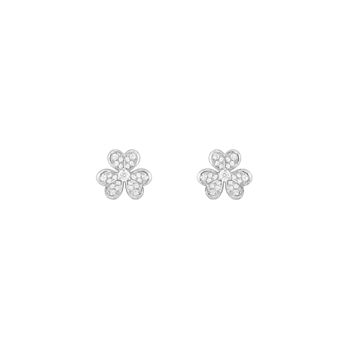 Van Cleef & Arpels Frivole Diamond Small Earrings 18K White Gold