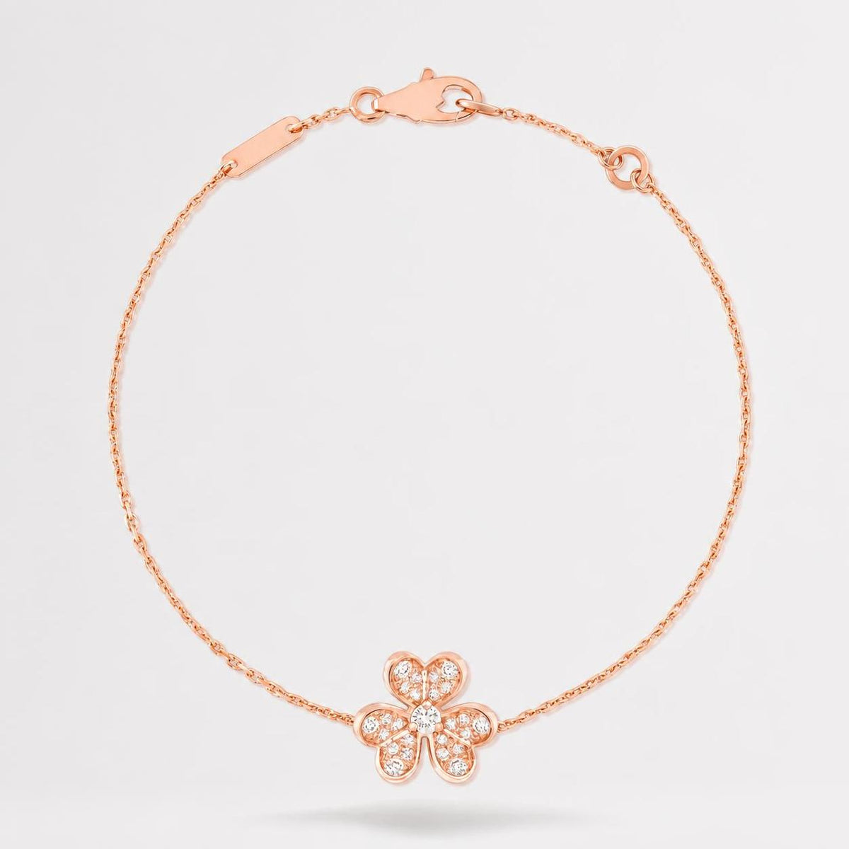 Van Cleef & Arpels Frivole Diamond Mini Bracelet 18K Rose Gold