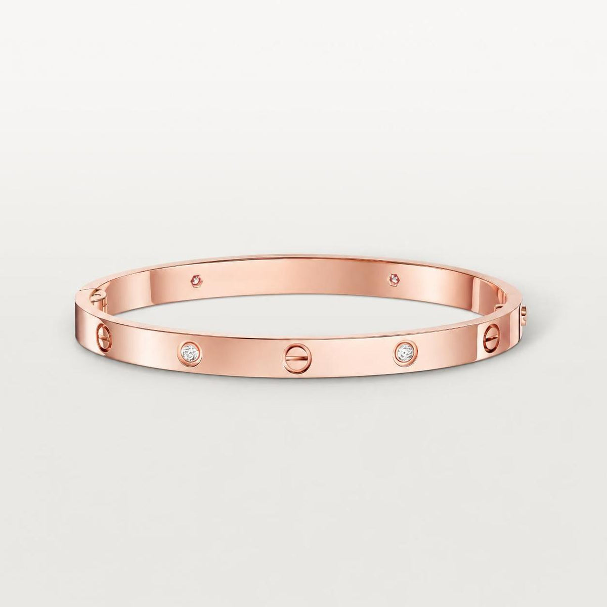 Cartier Love Bracelet Medium Model 4 Diamonds 18K Rose Gold