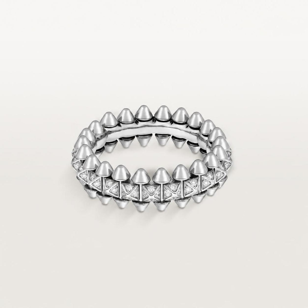 Cartier Clash de Cartier Ring Small Model Paved Diamonds 18K White Gold