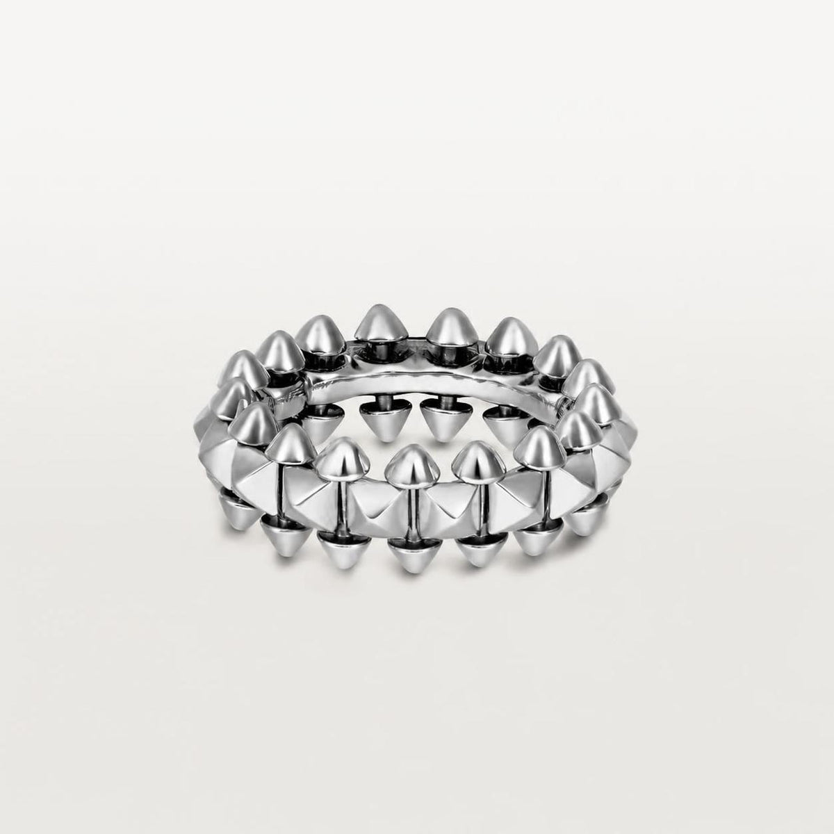 Cartier Clash de Cartier Ring Medium Model Rhodiumized 18K White Gold
