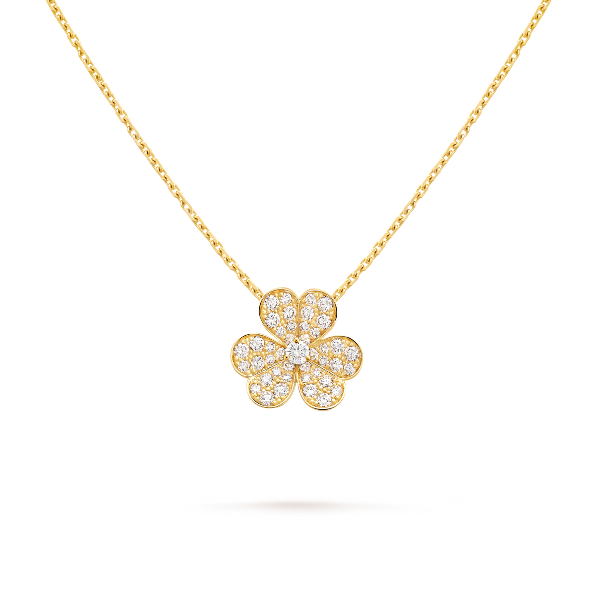 Van Cleef & Arpels Frivole Diamond Small Pendant 18K Yellow Gold