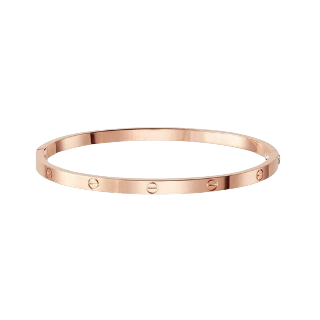 Brazalete Love Pequeño Oro Rosa 18K