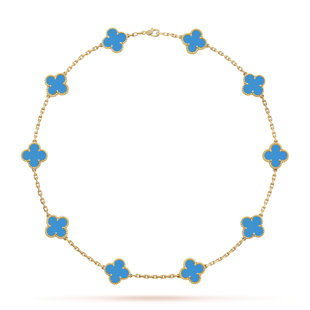 Van Cleef & Arpels Collar Vintage Alhambra 10 Motivos Ágata Oro amarillo de 18 quilates
