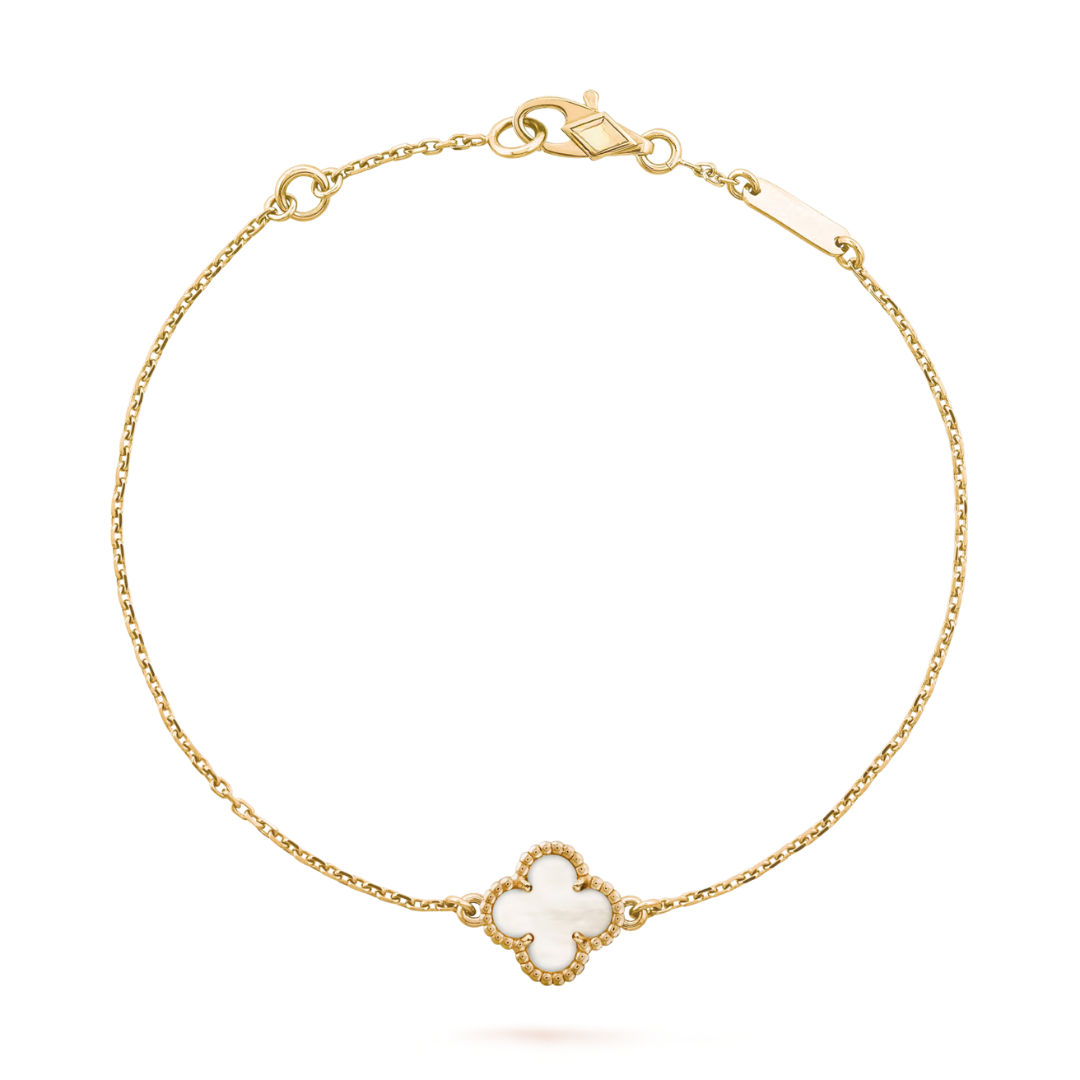 Van Cleef & Arpels Bracelet Sweet Alhambra 1 motif nacre or jaune 18 carats