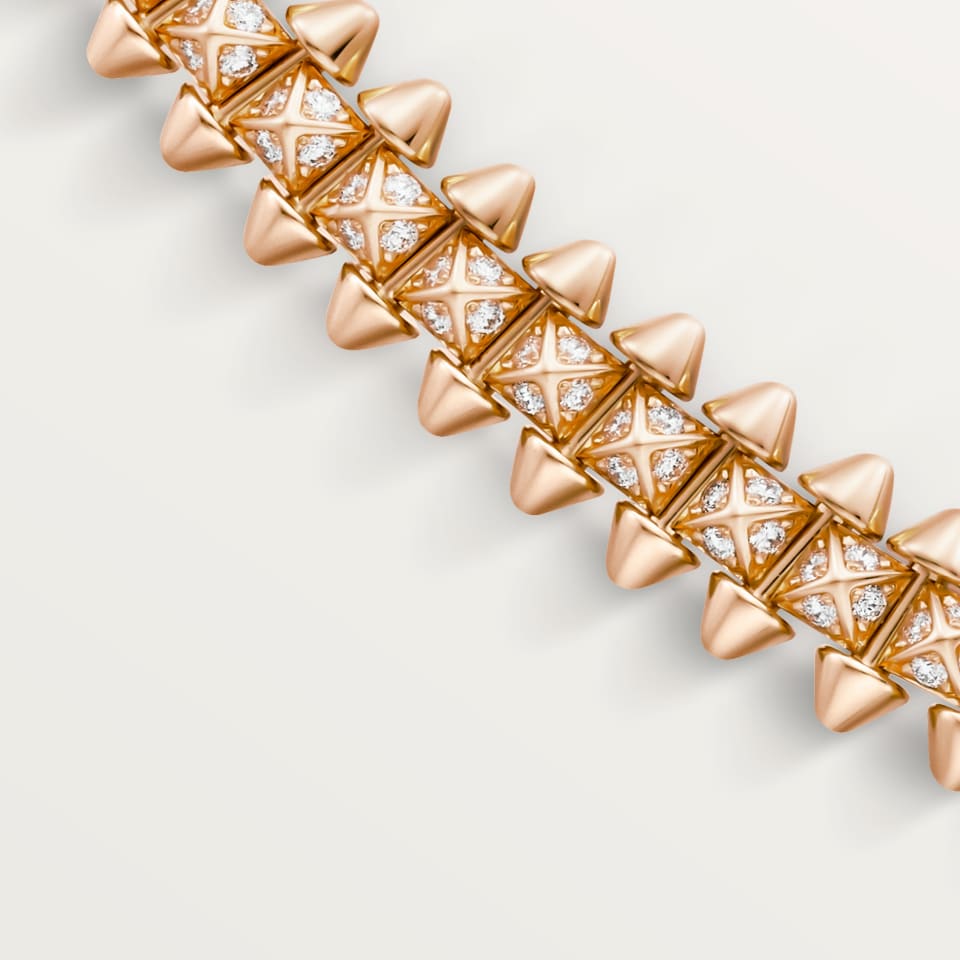 Cartier Clash de Cartier Flexible Necklace Small Paved Rose Gold Diamonds