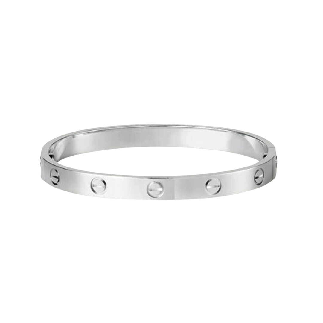 Brazalete Amor Oro Blanco 18K