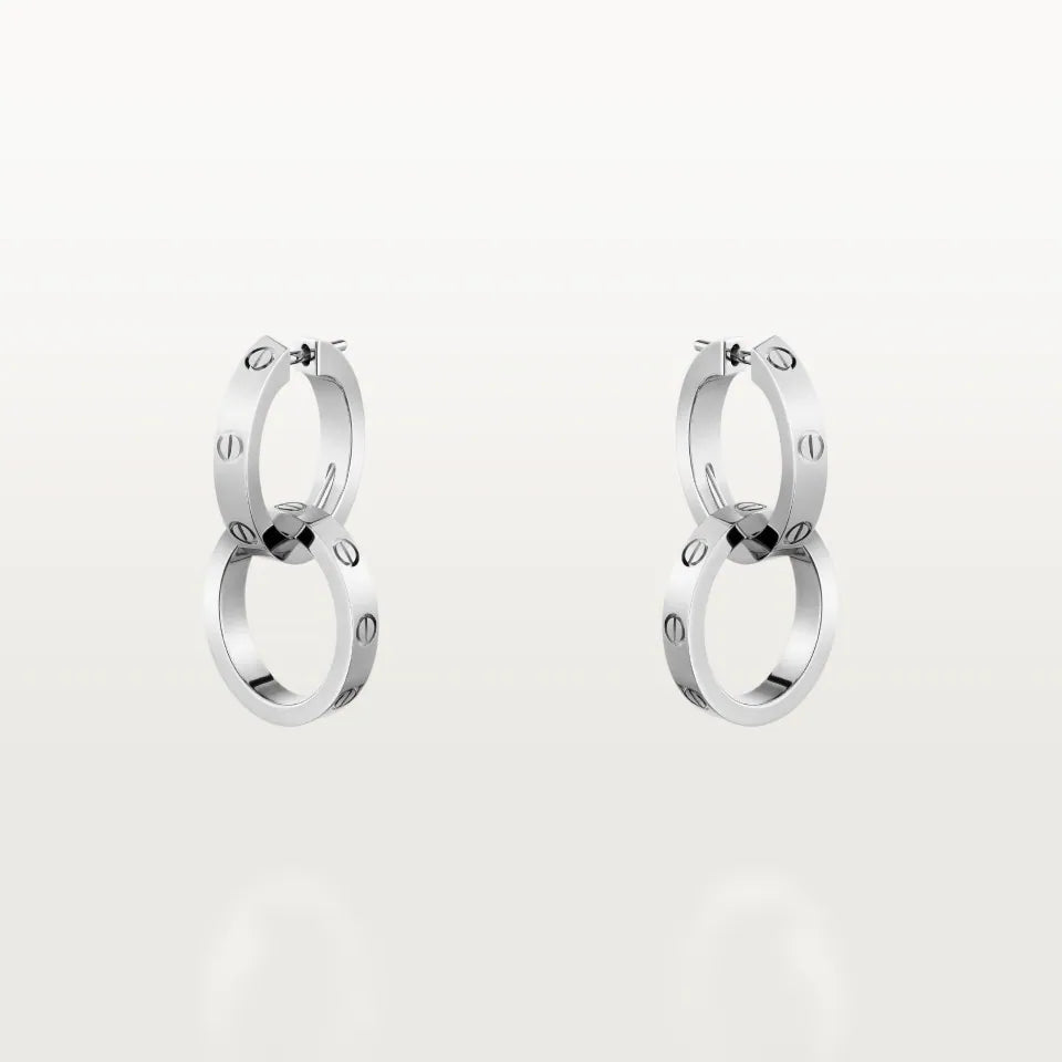 Cartier Love Earrings Transformable 18K White Gold